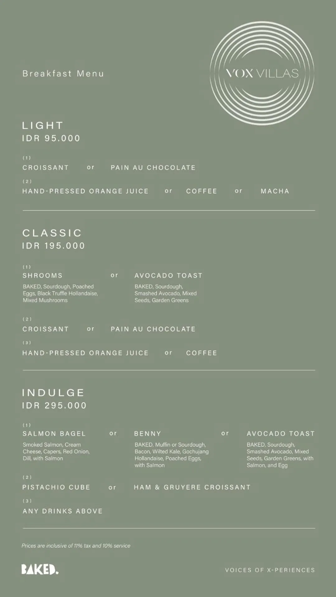 Breakfast in VOX Villas Canggu