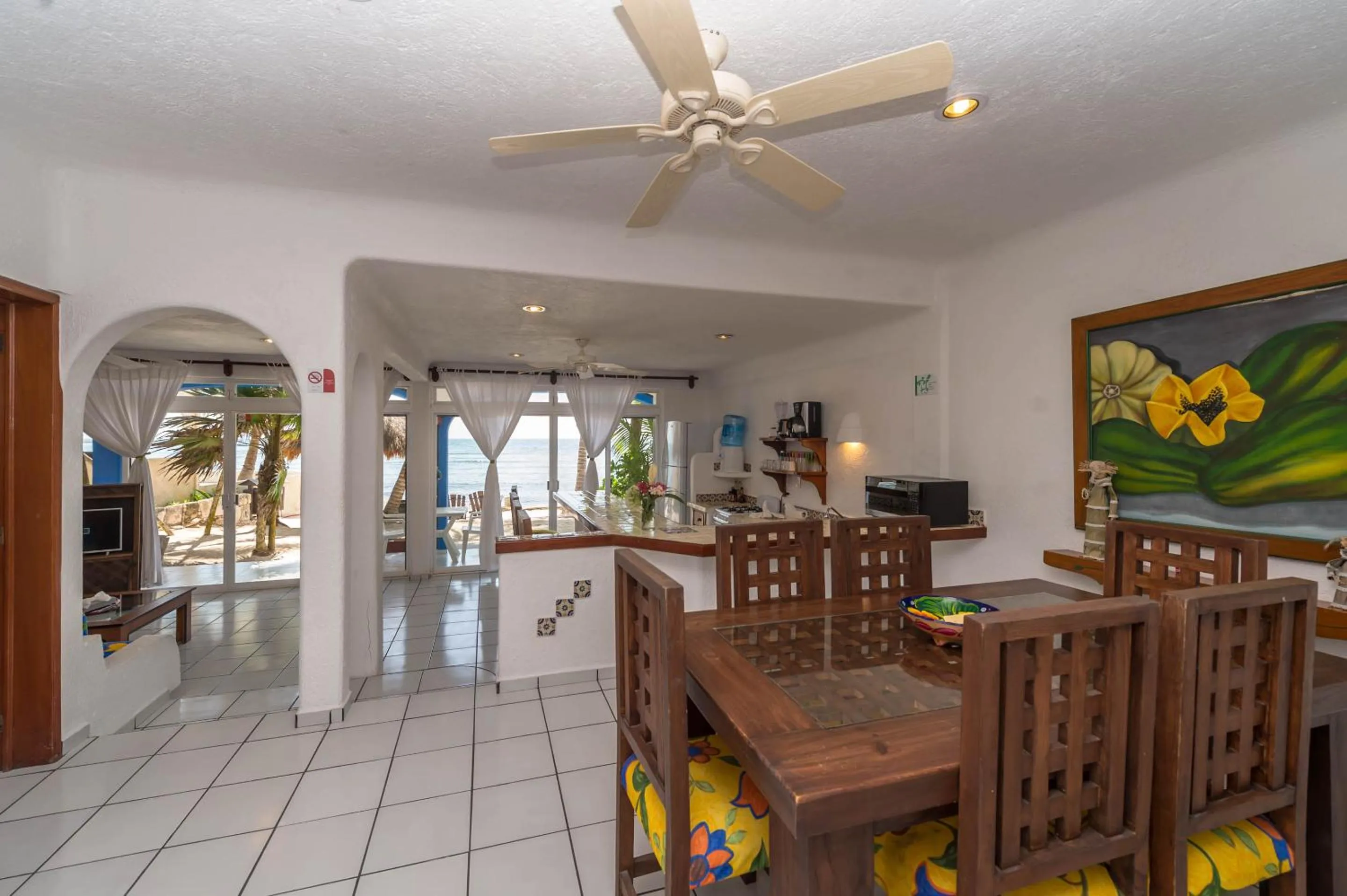 Dining area in Del Sol Beachfront
