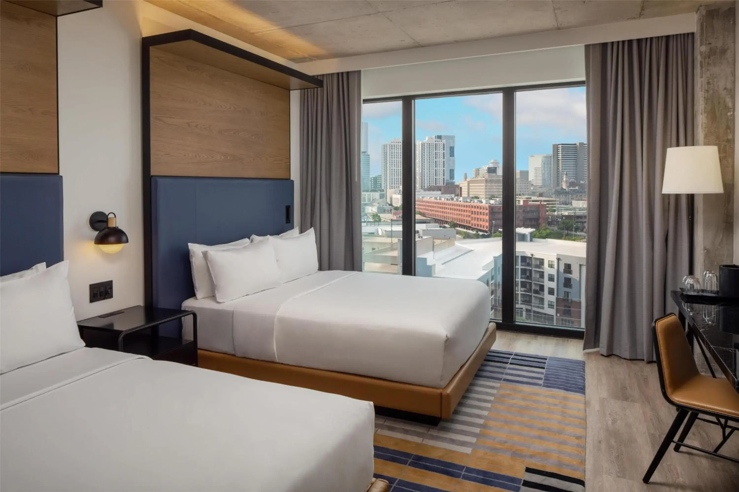 Queen Room with Two Queen Beds and City View in Canopy By Hilton Nashville Downtown The Gulch Queen Room with Two Queen Beds and City View in Canopy By Hilton Nashville Downtown The Gulch