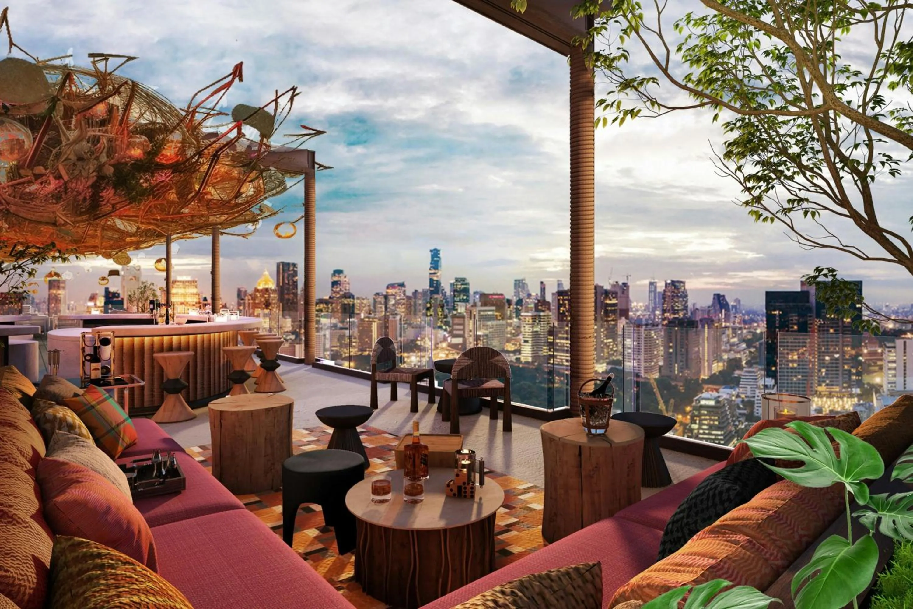 Lounge or bar in Moxy Bangkok Ratchaprasong