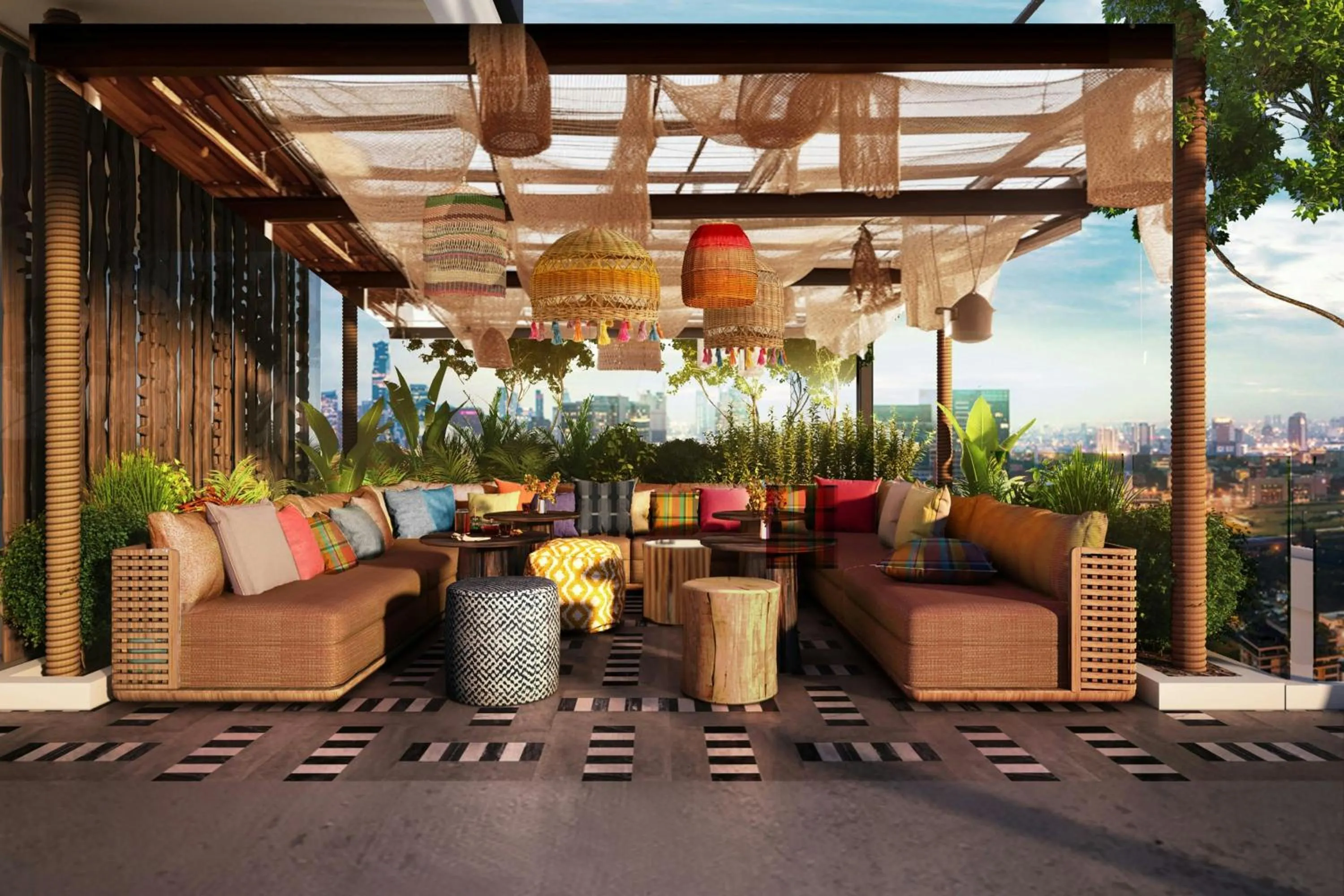 Lounge or bar in Moxy Bangkok Ratchaprasong