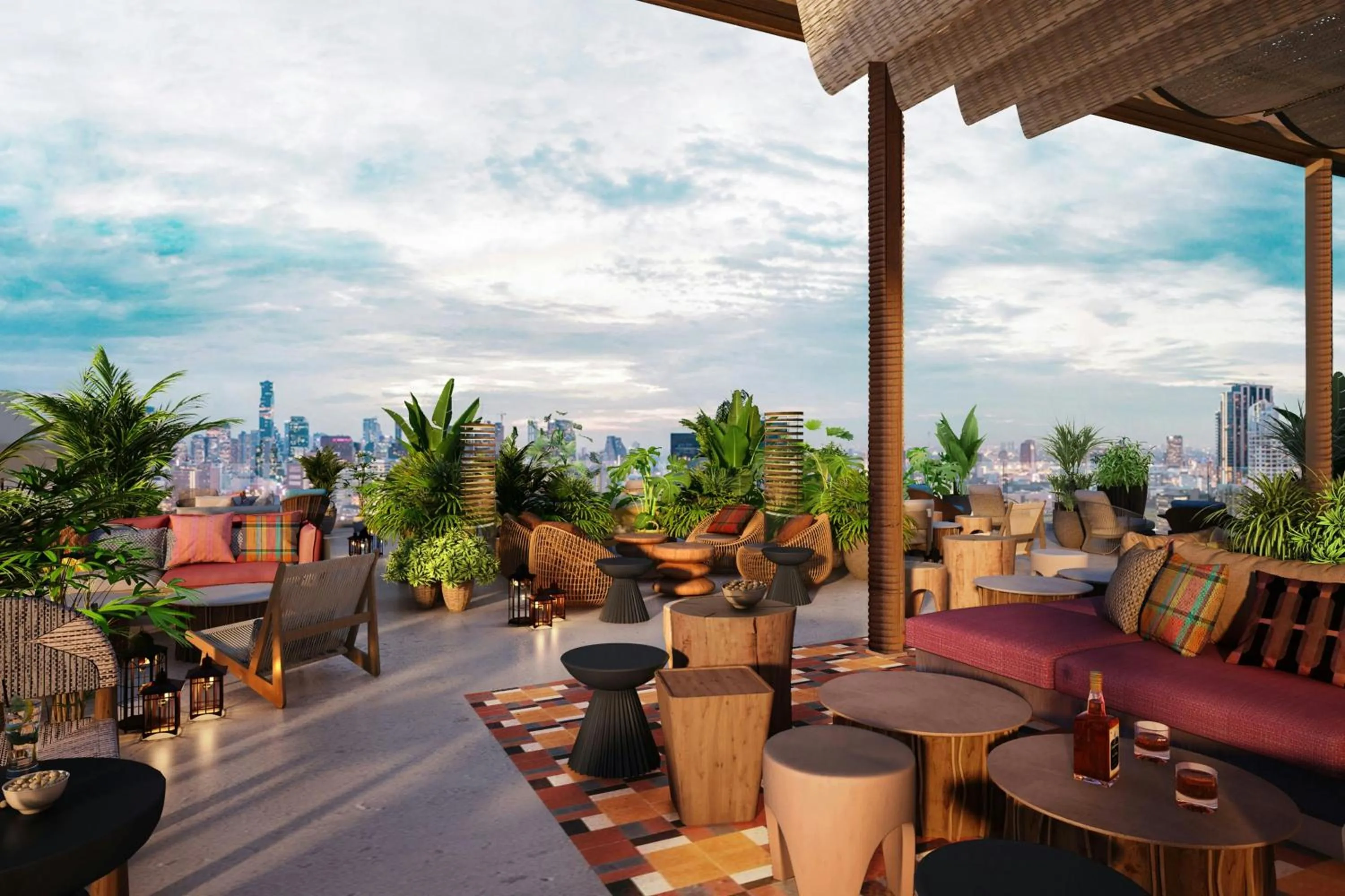 Lounge or bar in Moxy Bangkok Ratchaprasong