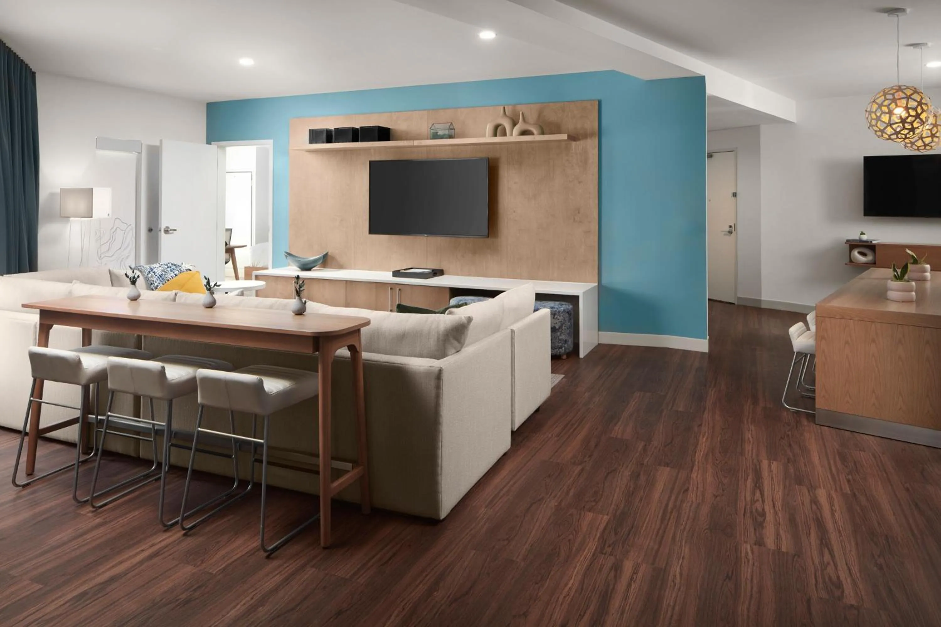 Living room in Element Charlotte Uptown