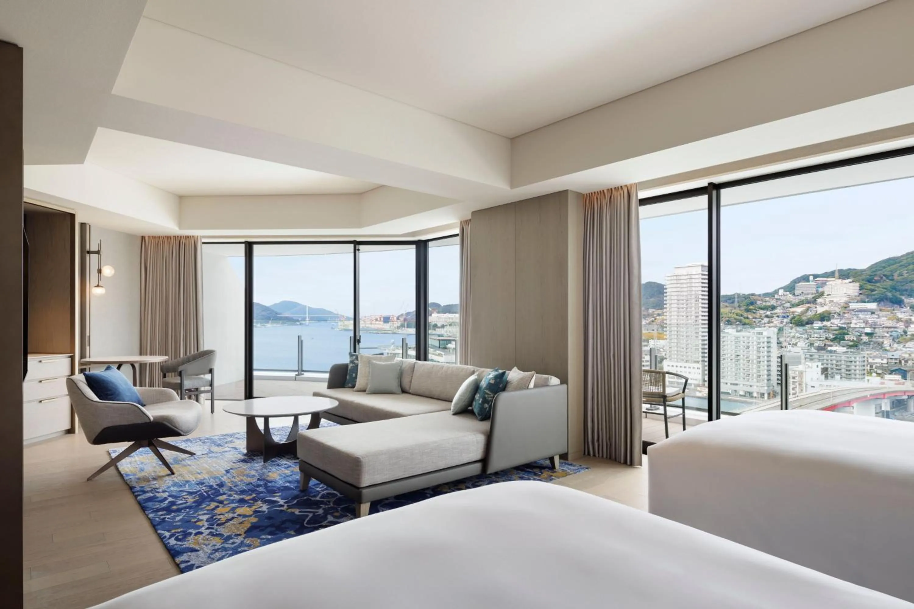 Photo of the whole room, Bed in Nagasaki Marriott Hotel