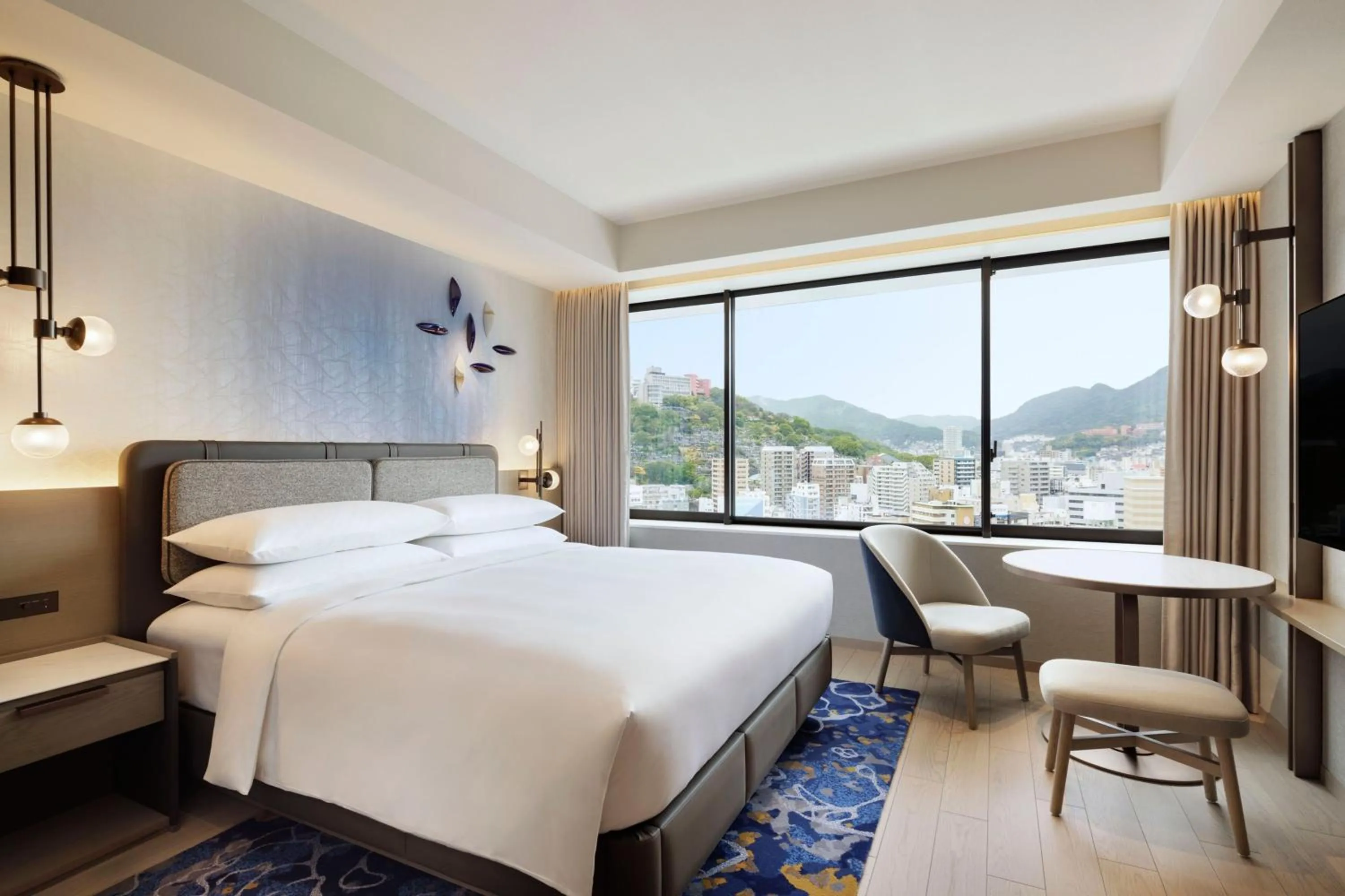 Photo of the whole room, Bed in Nagasaki Marriott Hotel