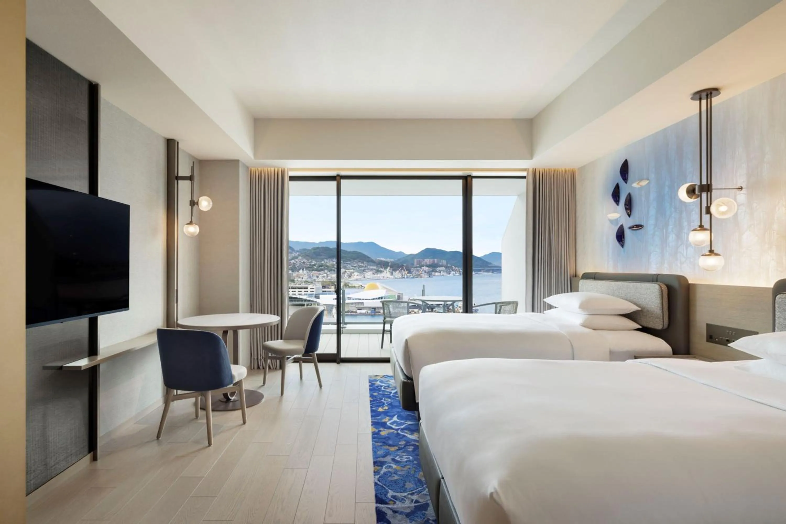 Photo of the whole room, Bed in Nagasaki Marriott Hotel