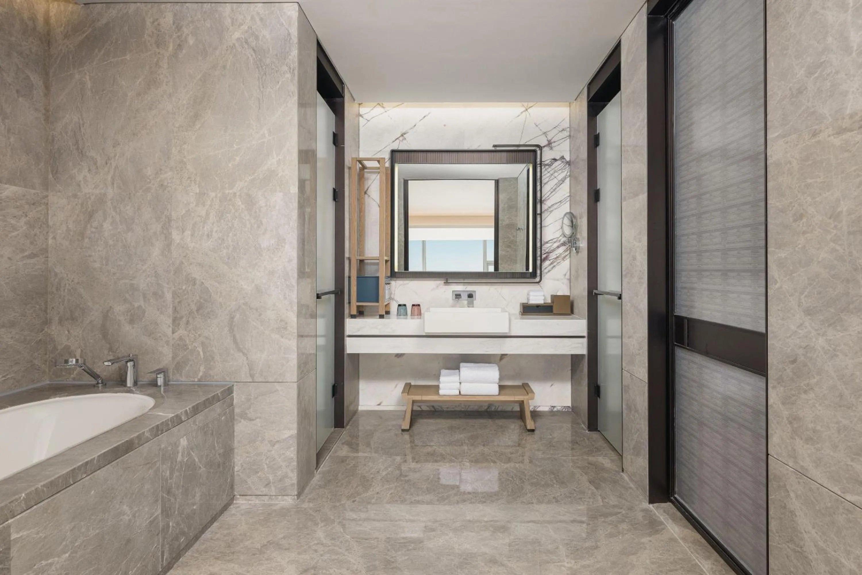 Bathroom in Qingdao Marriott Hotel Jiaozhou