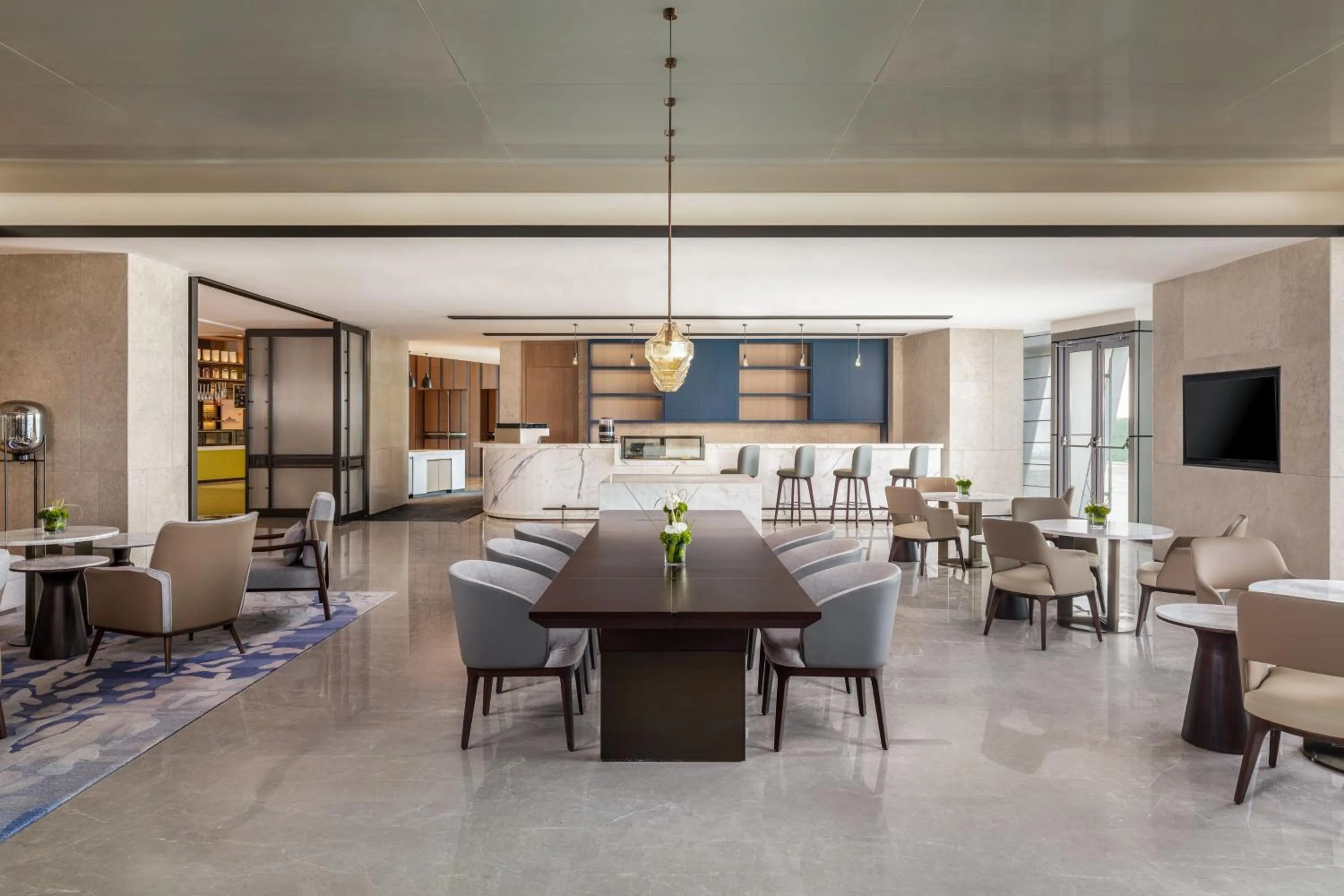 Lobby or reception in Qingdao Marriott Hotel Jiaozhou