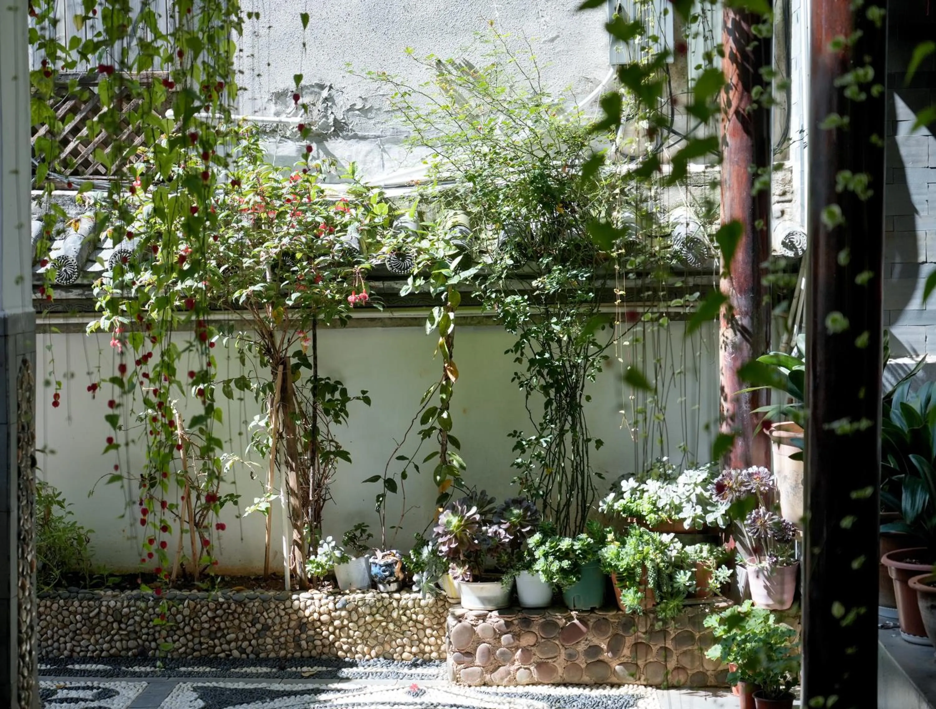 Garden view in Lijiang Ancient City View Inn