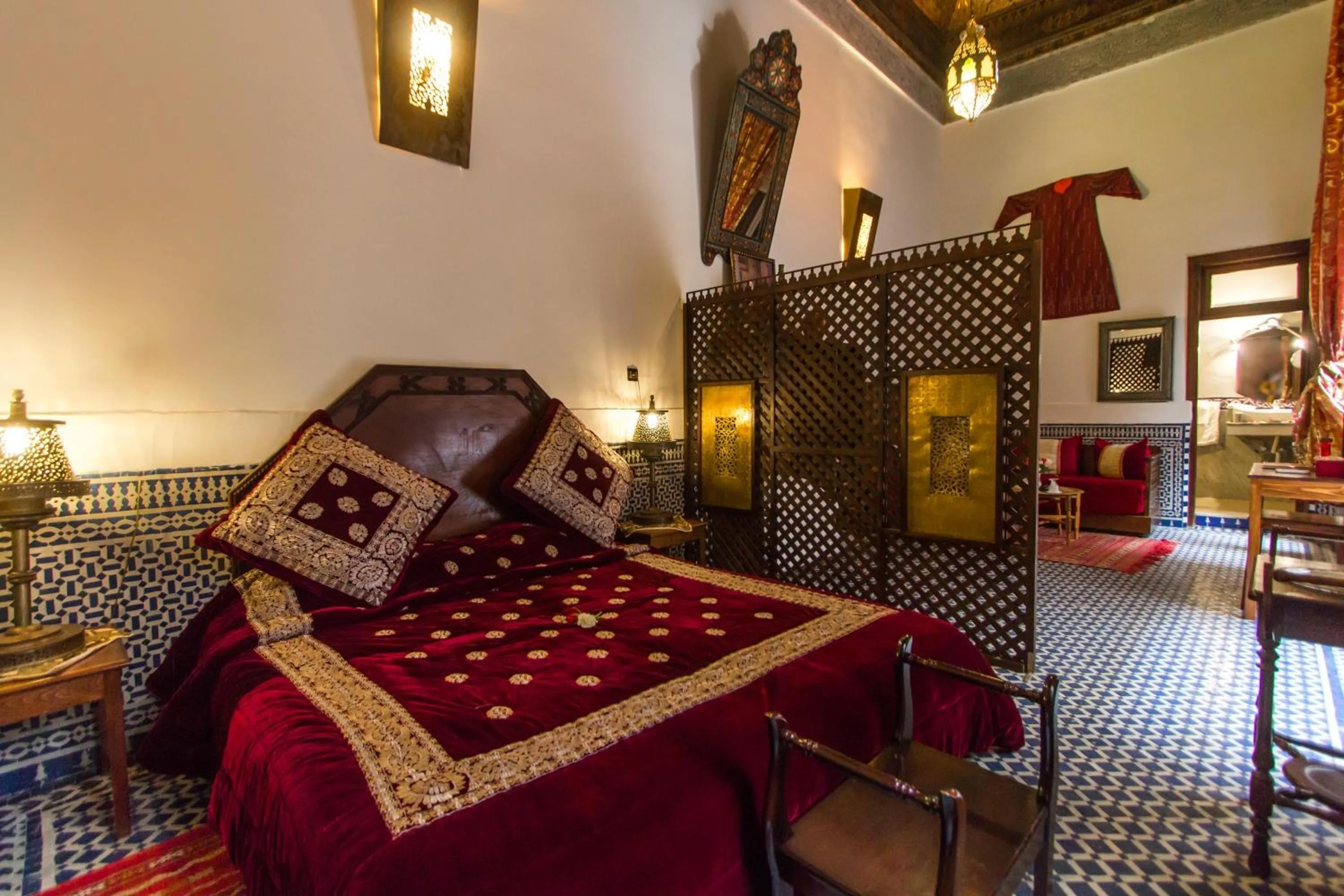 Bed in Riad Al Makan Fes & Spa