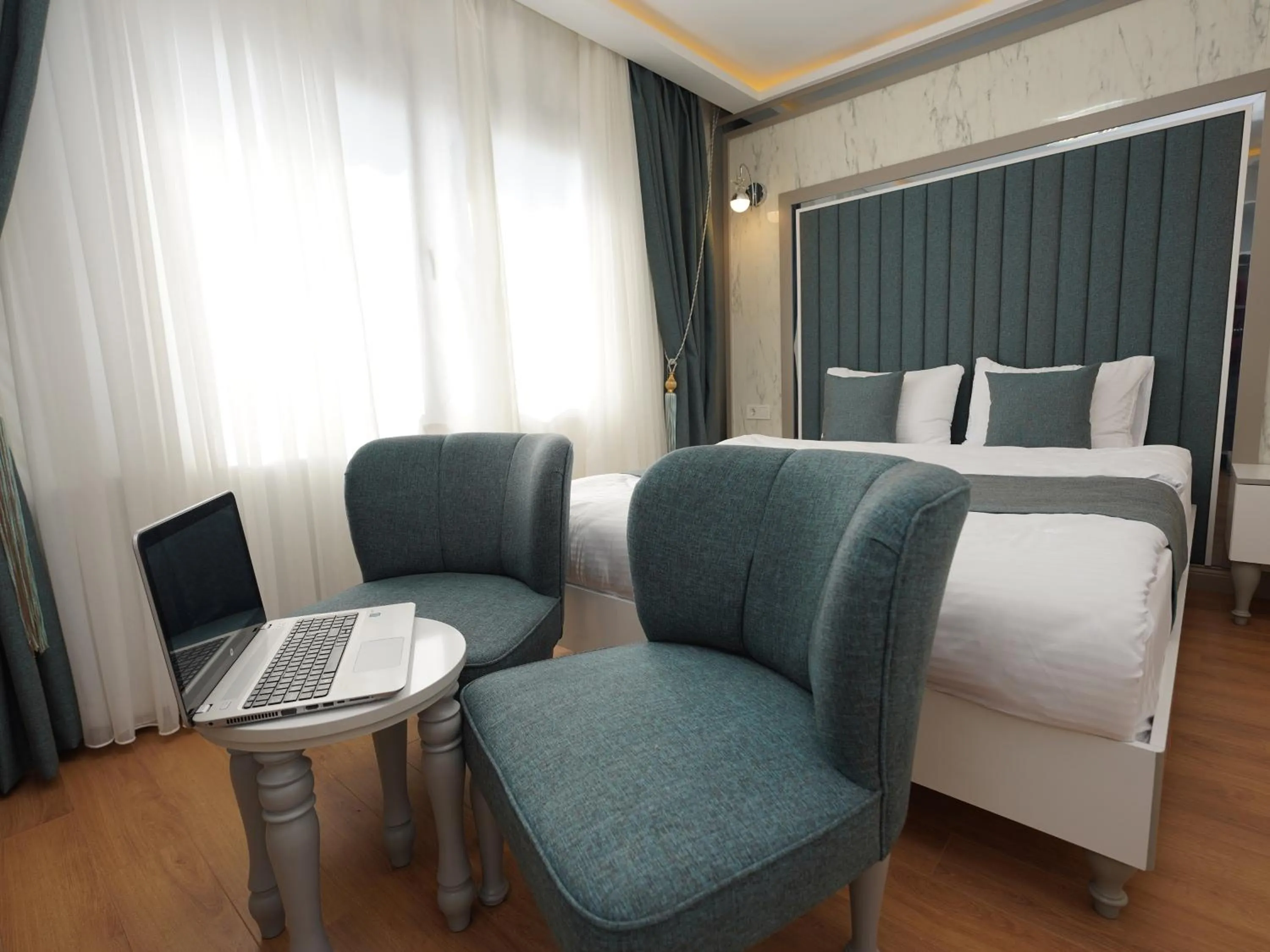 Seating area in gazelle suites