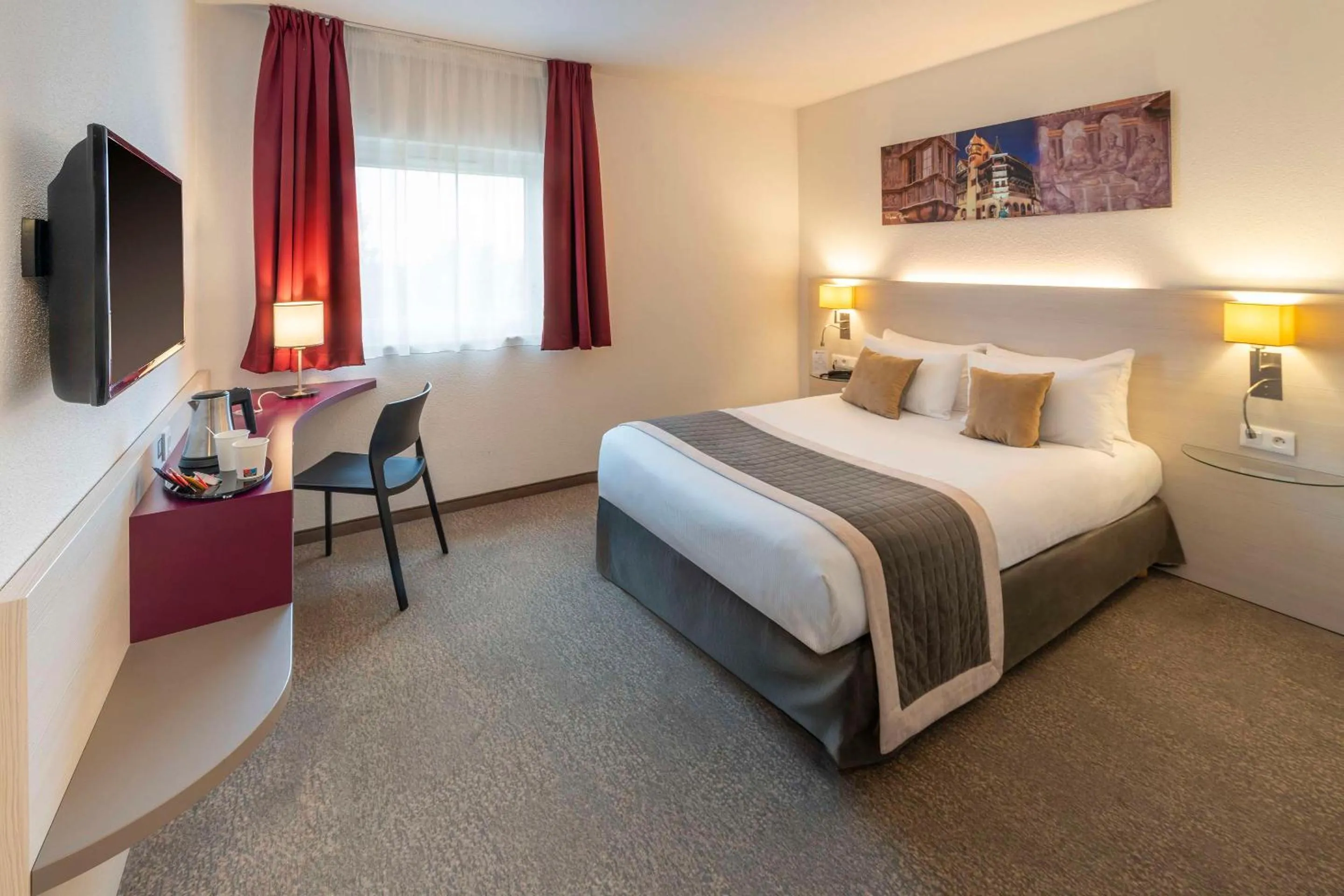 Bedroom, Bed in Best Western Colmar Expo