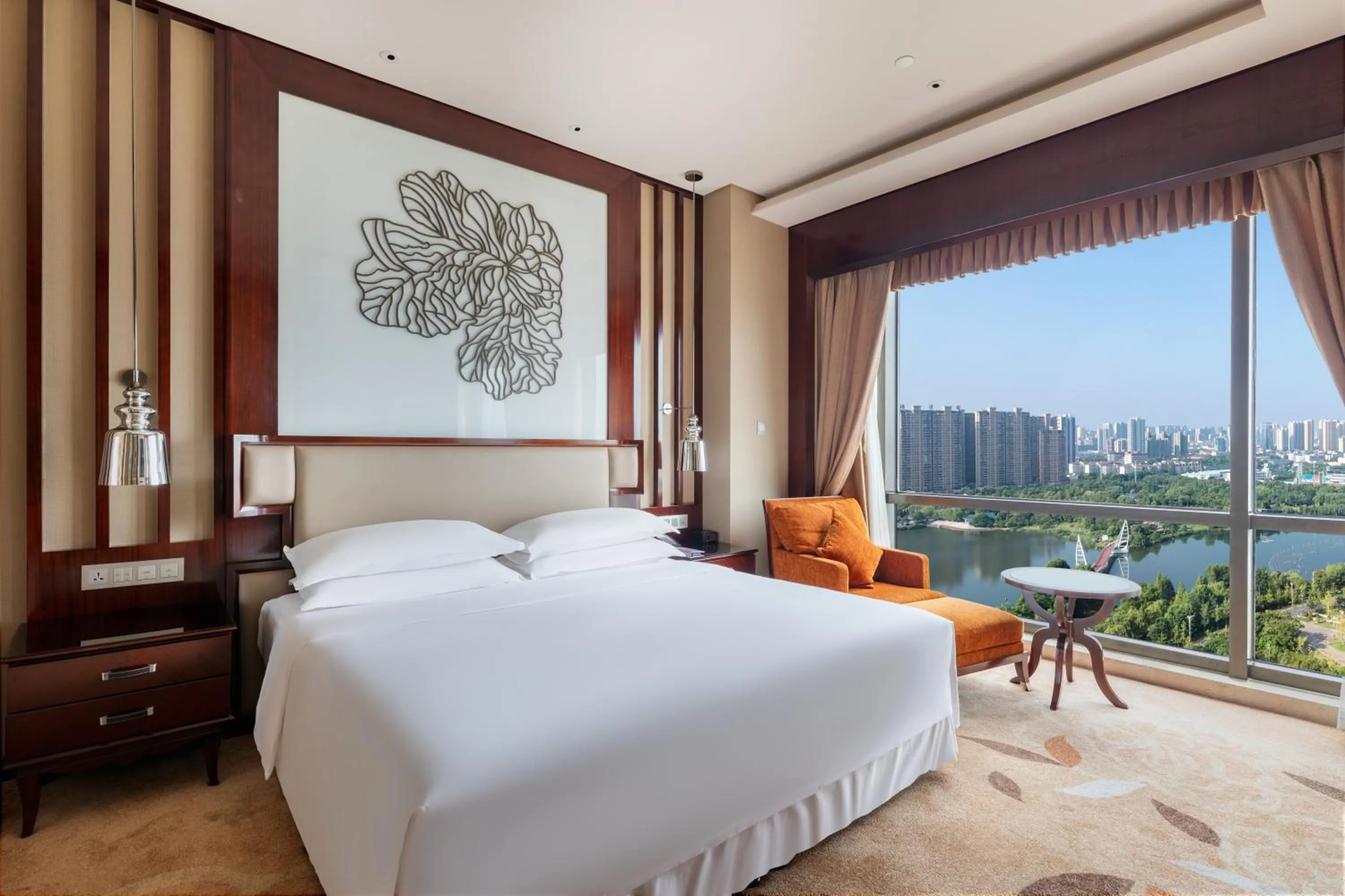 Bed in Sheraton Changde Wuling Hotel