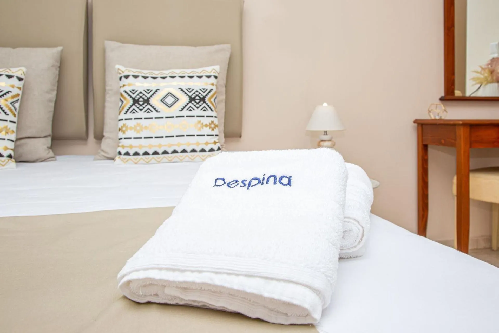 Bed in Despina Aparthotel by Philoxenia Hotel & SPA
