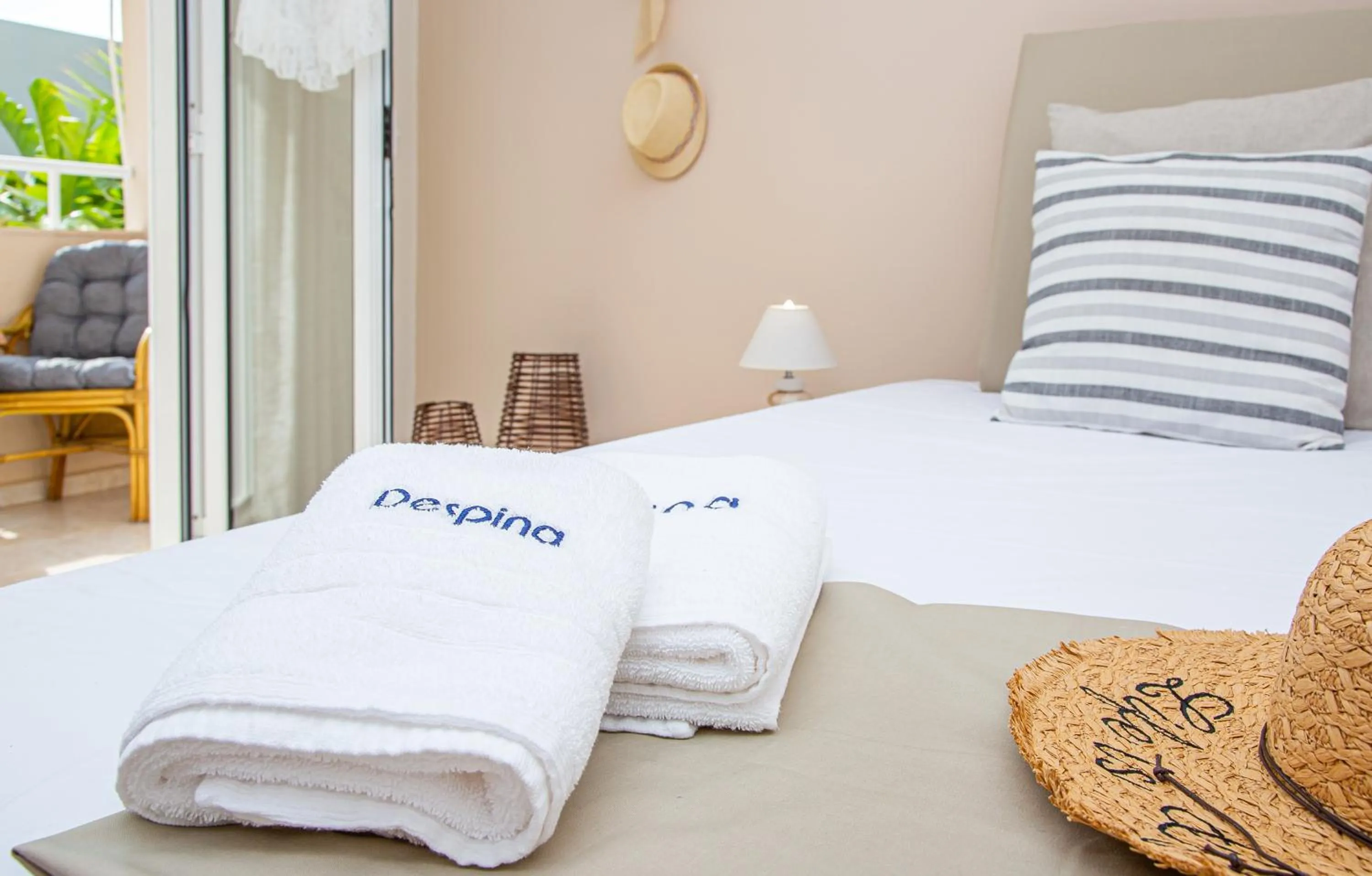 Bed in Despina Aparthotel by Philoxenia Hotel & SPA