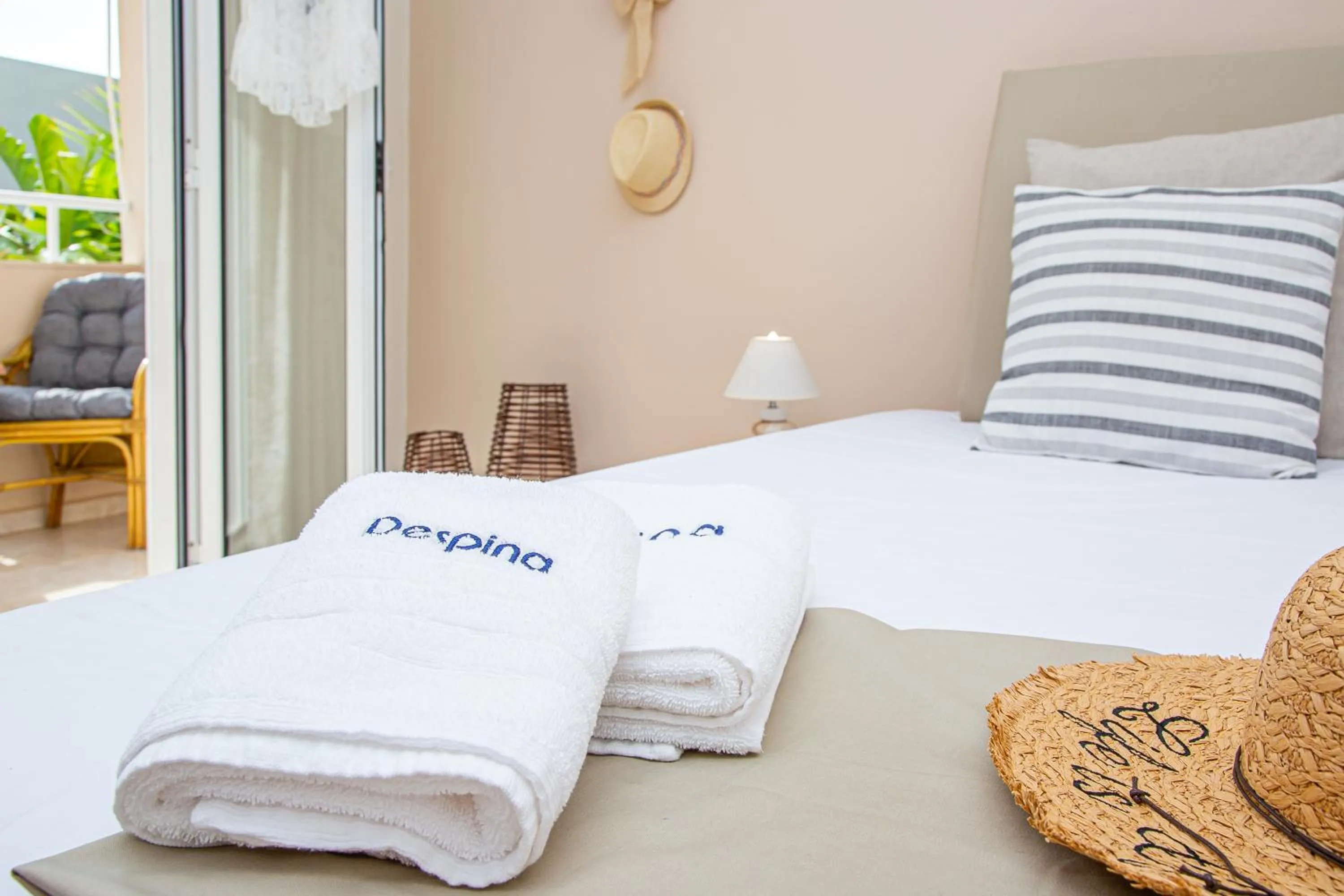 Bed in Despina Aparthotel by Philoxenia Hotel & SPA