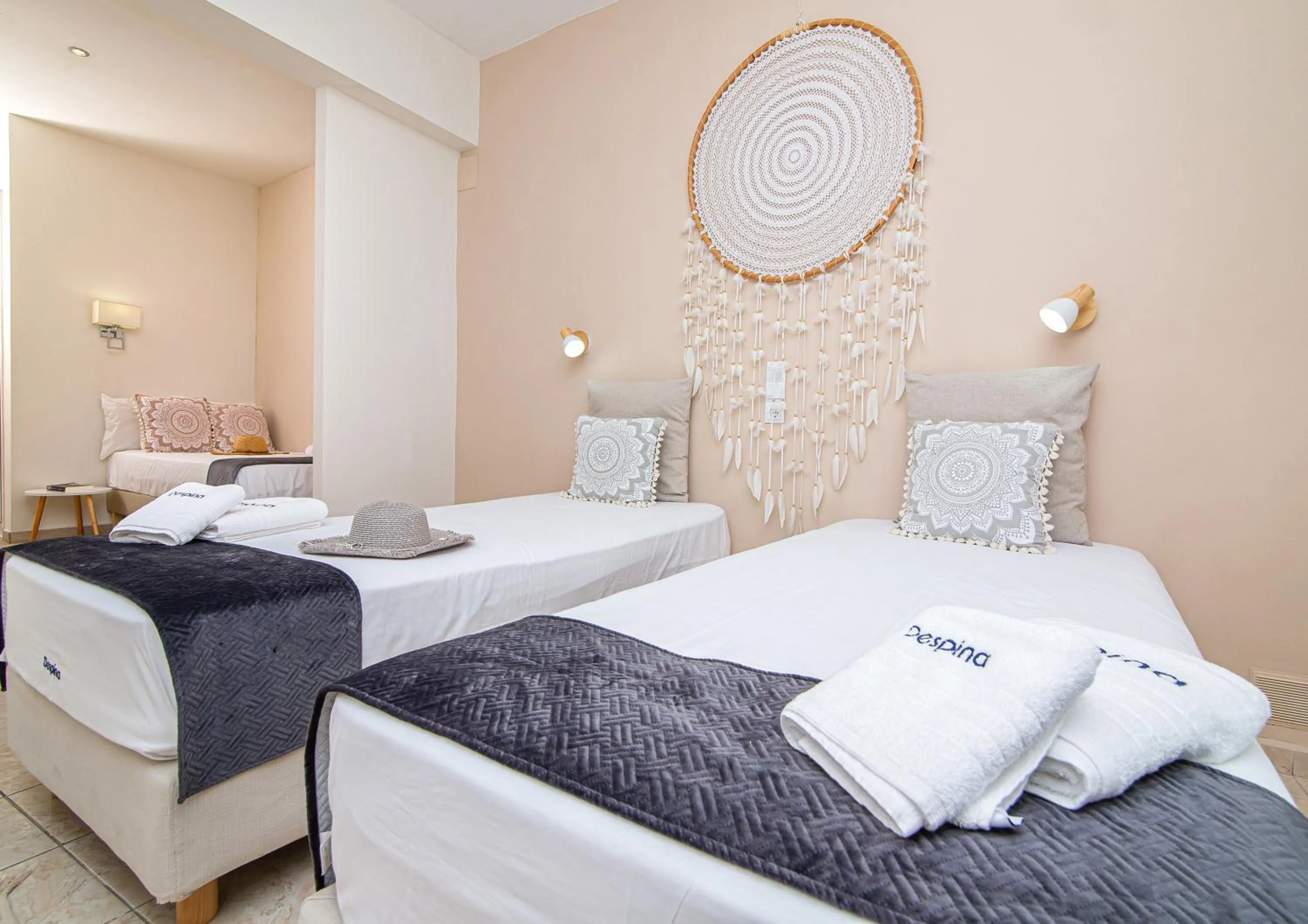 Bed in Despina Aparthotel by Philoxenia Hotel & SPA
