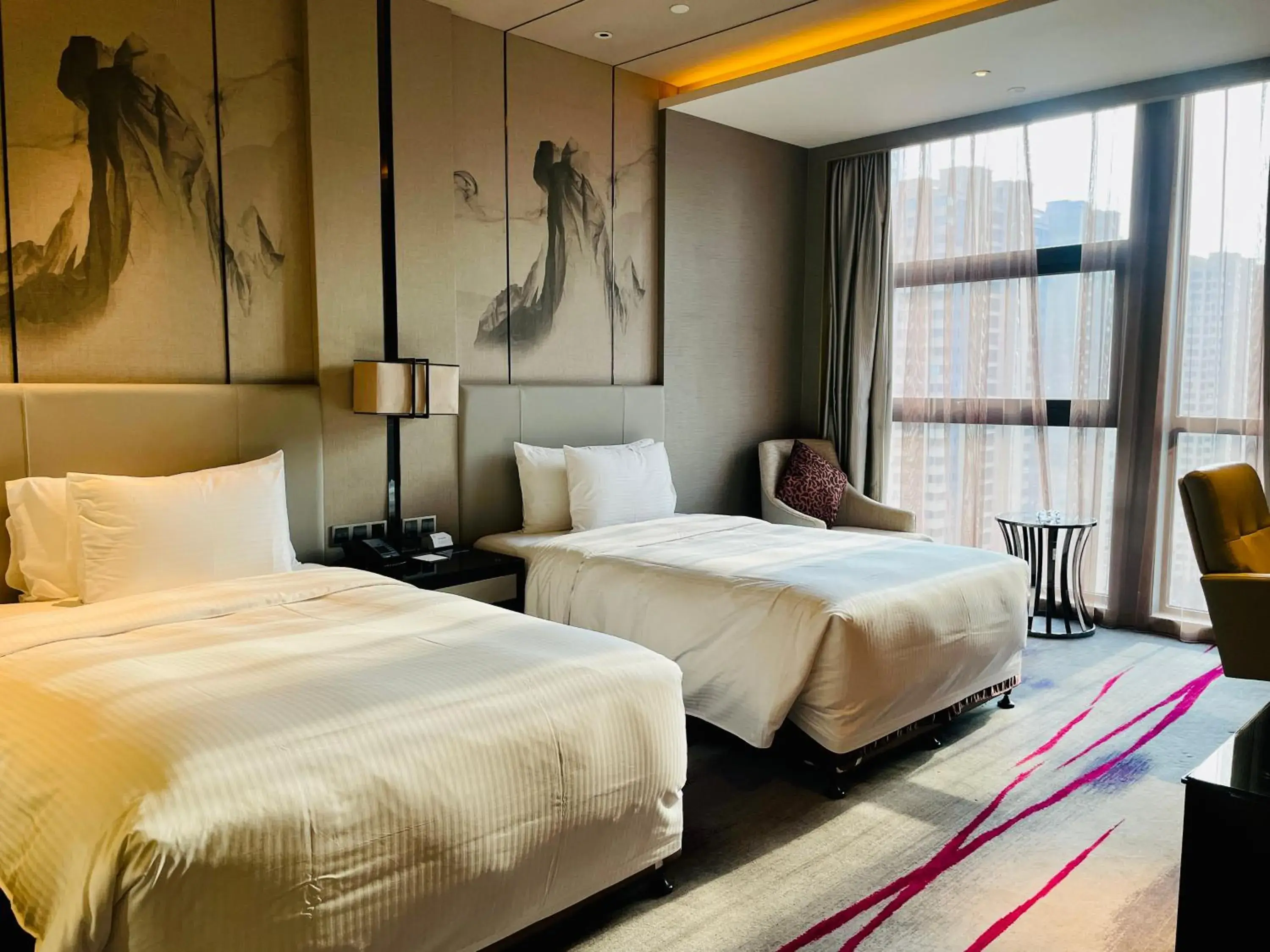 Deluxe Twin Room in Maanshan Wanda Realm Hotel Deluxe Twin Room in Maanshan Wanda Realm Hotel