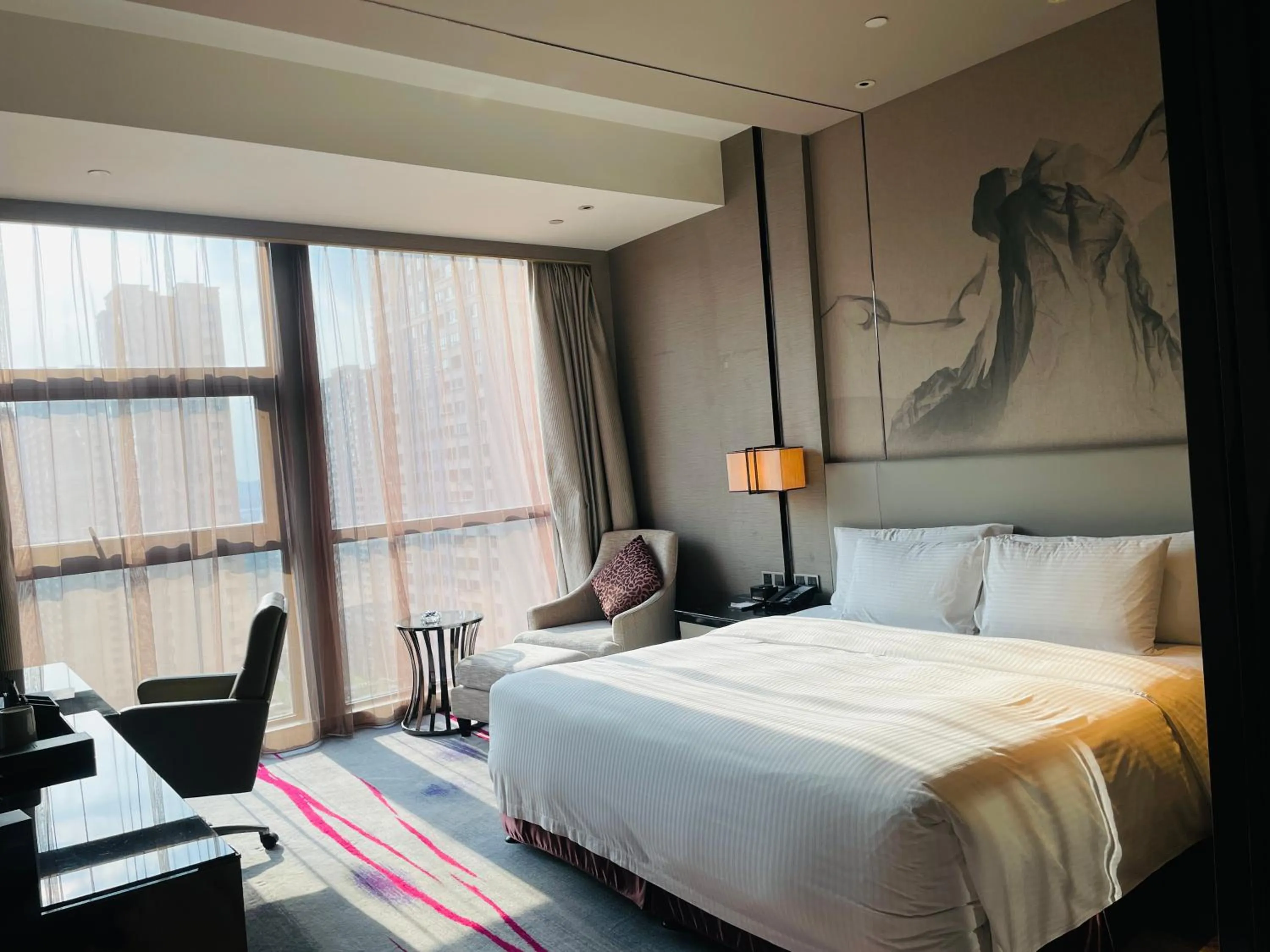 Bedroom, Bed in Maanshan Wanda Realm Hotel