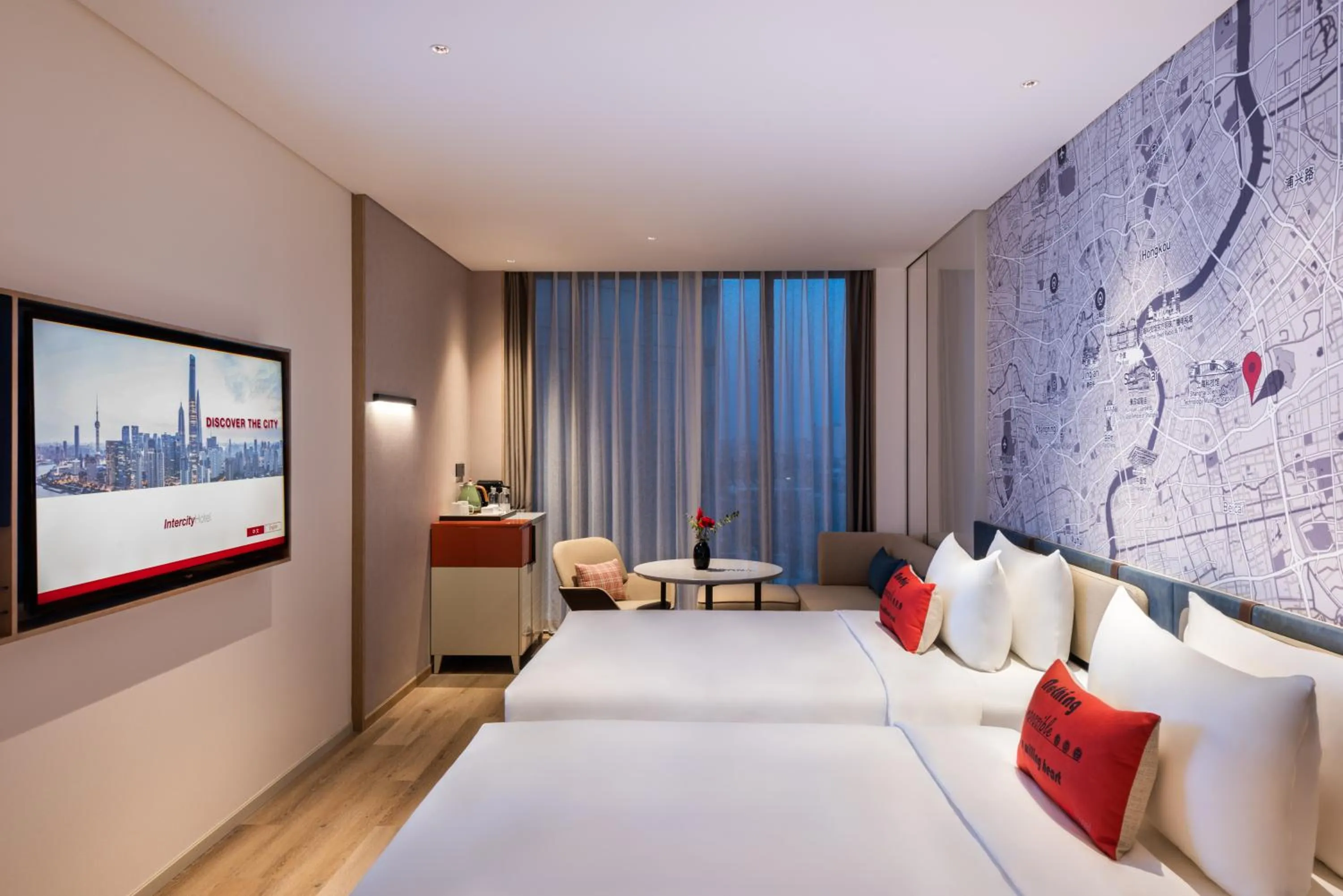 Bed in IntercityHotel Shanghai New International Expo Center