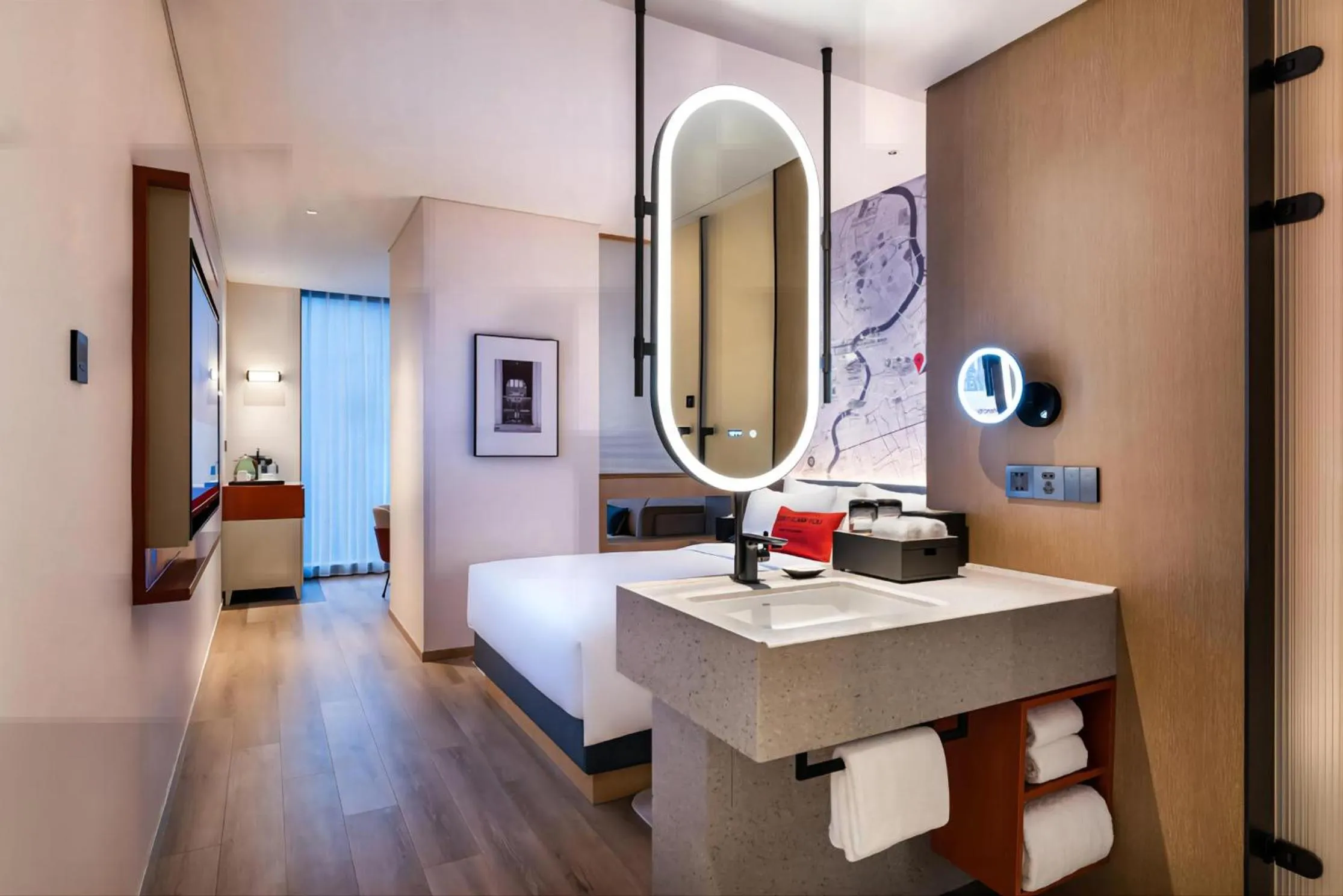 Bed in IntercityHotel Shanghai New International Expo Center