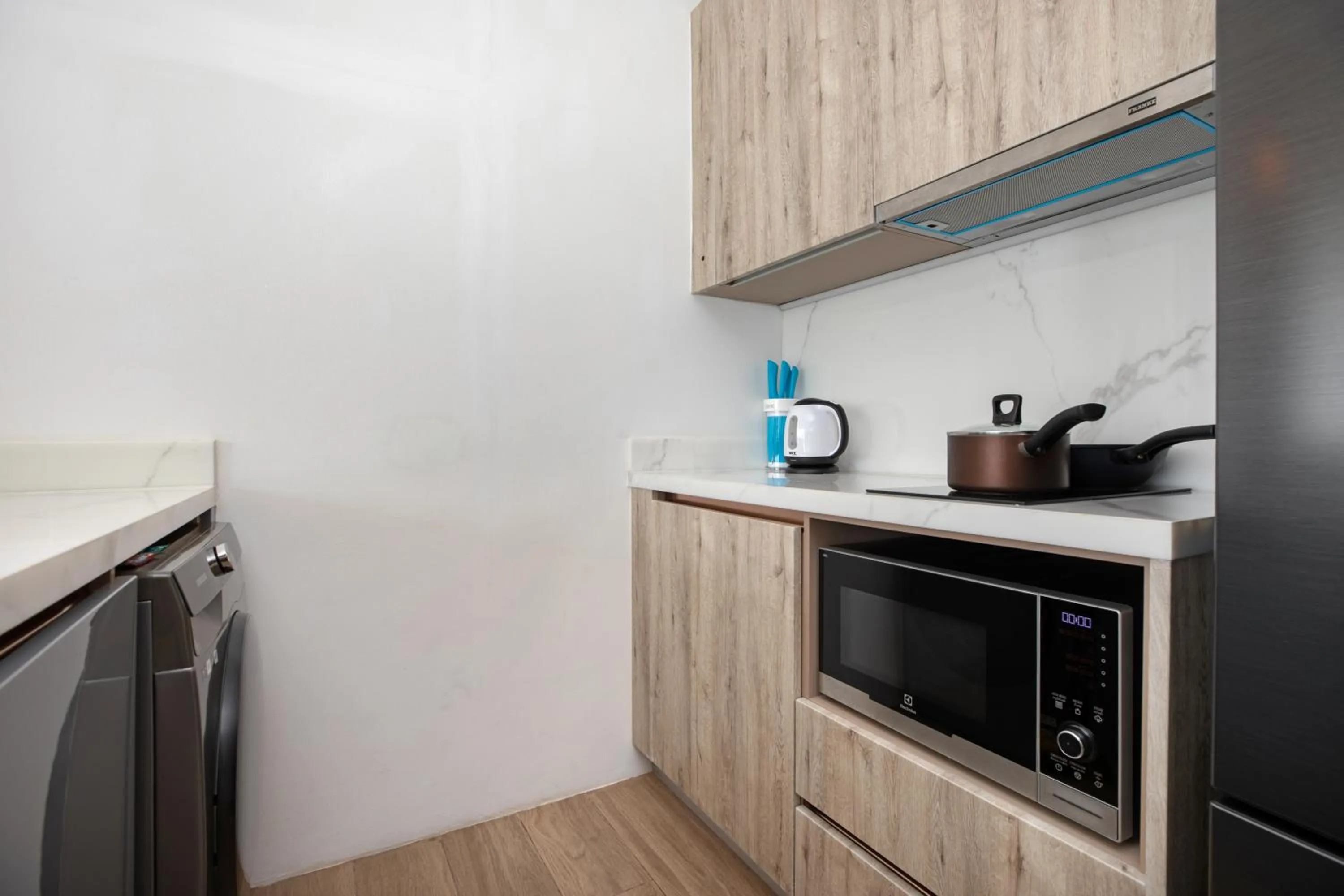 kitchen in Elite Atoll Serviced Apartments Phuket