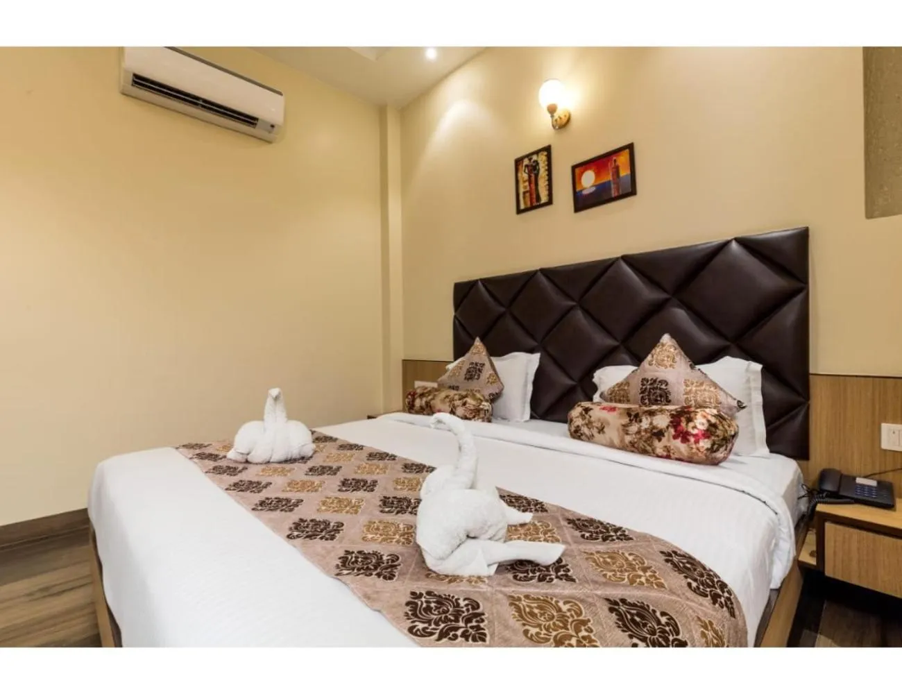 air conditioner, Bed in Hotel Urban Galaxy Square, Amritsar