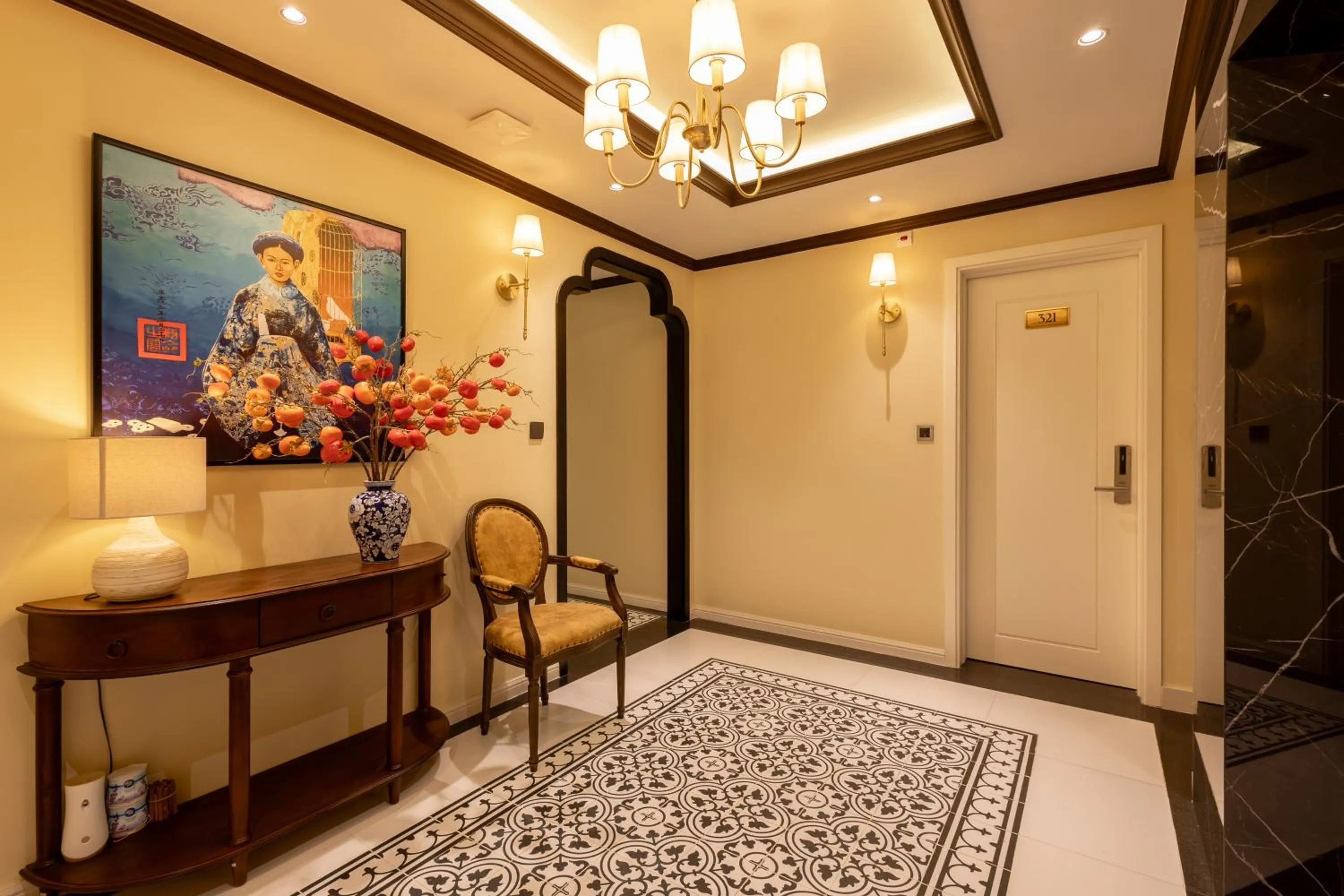 Decorative detail in Stella Marina Boutique Hotel