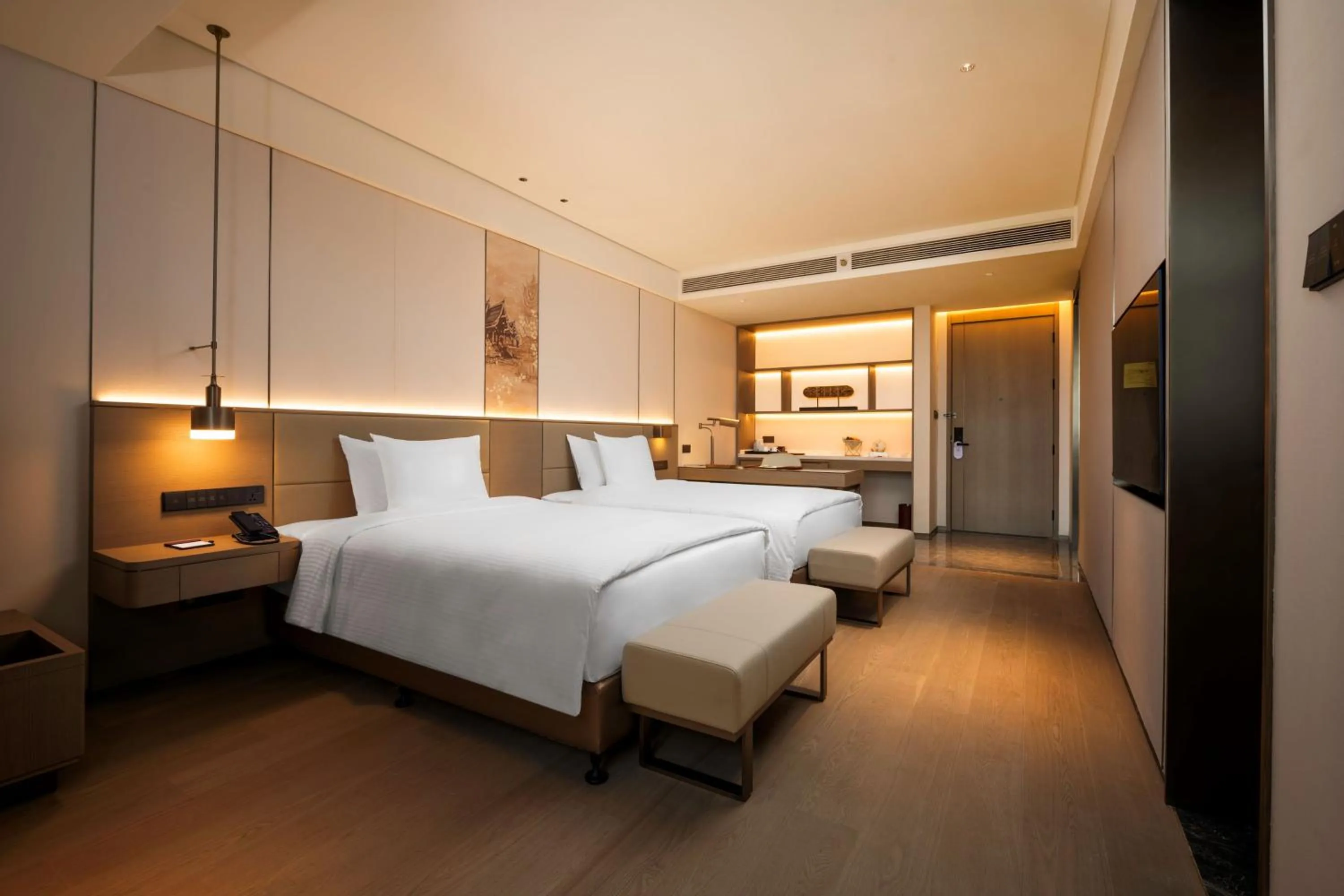 Bedroom, Bed in Latsavong Wanda Vista Vientiane