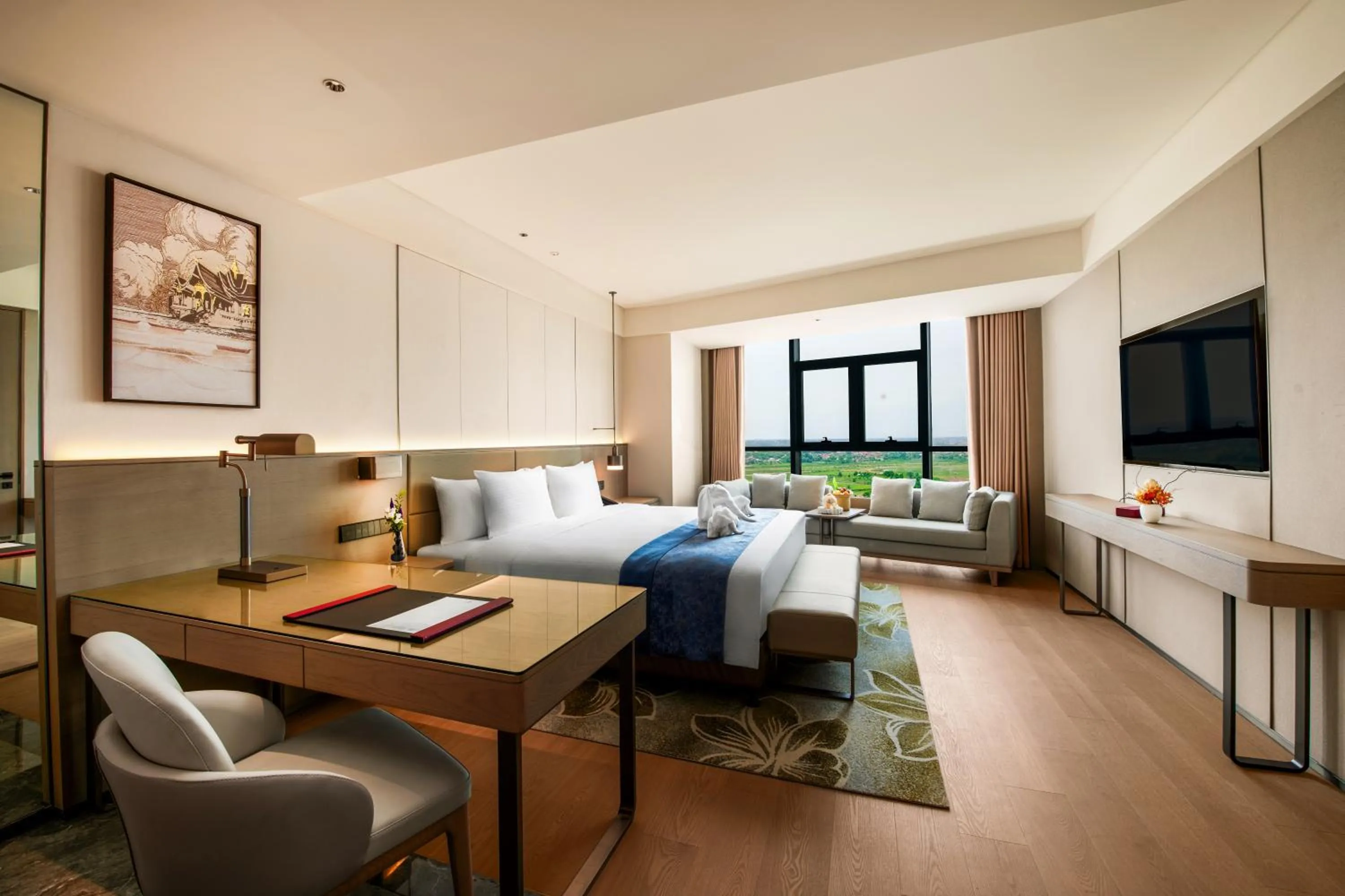 Bedroom, Bed in Latsavong Wanda Vista Vientiane