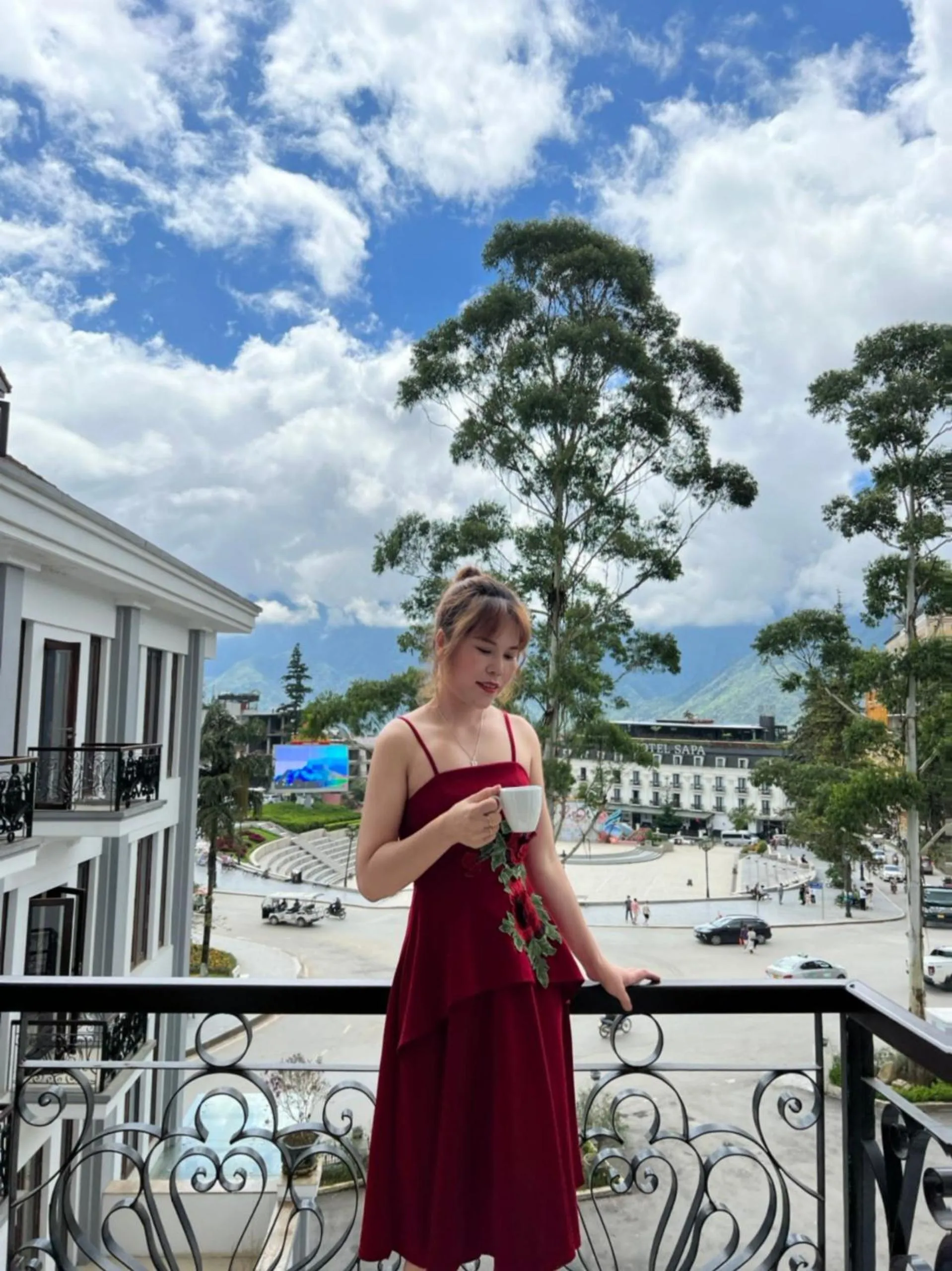 Balcony/Terrace in Sapa Green Forest Hotel & Convention