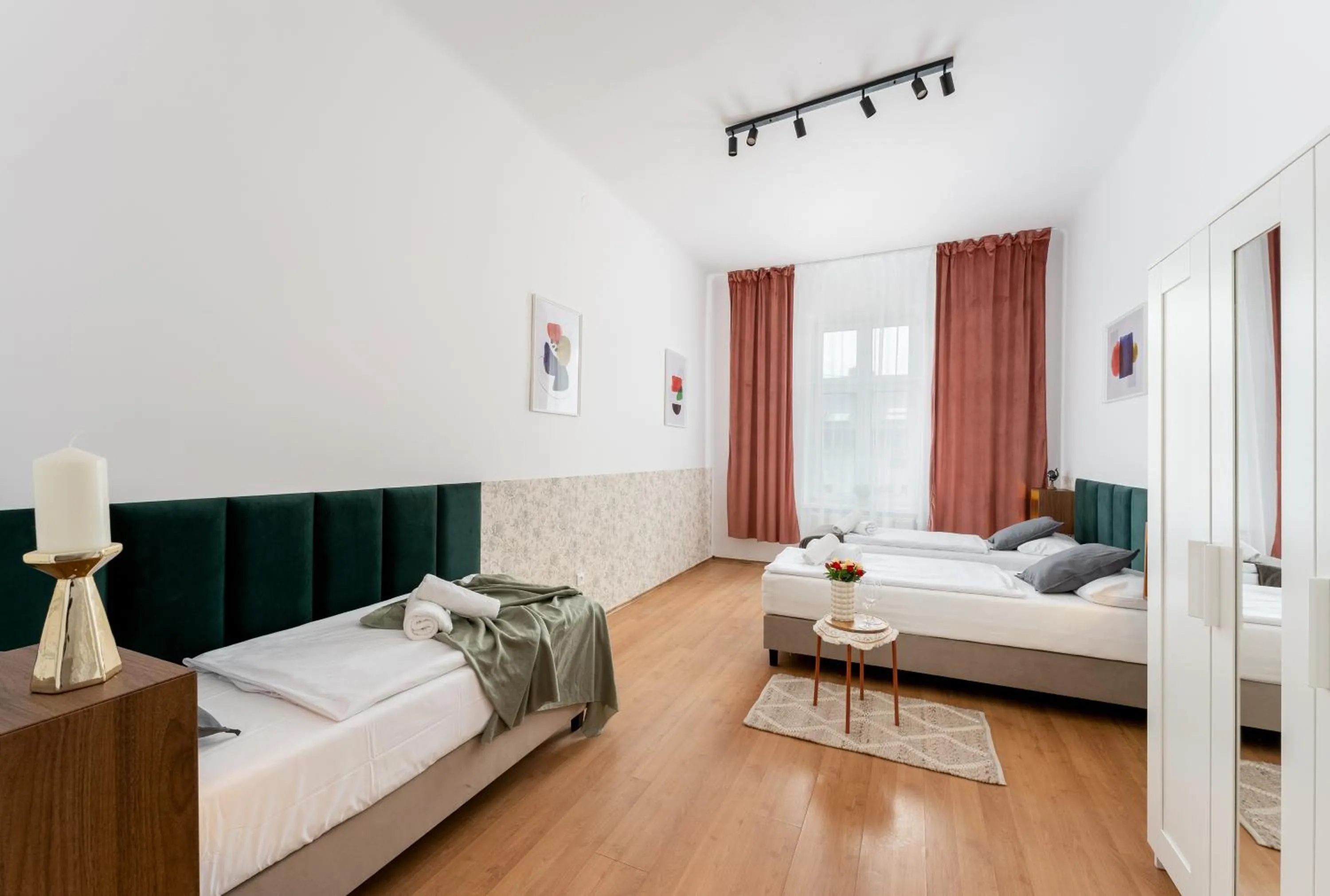 Bed in Wonderful Apartments in the Center of Krakow