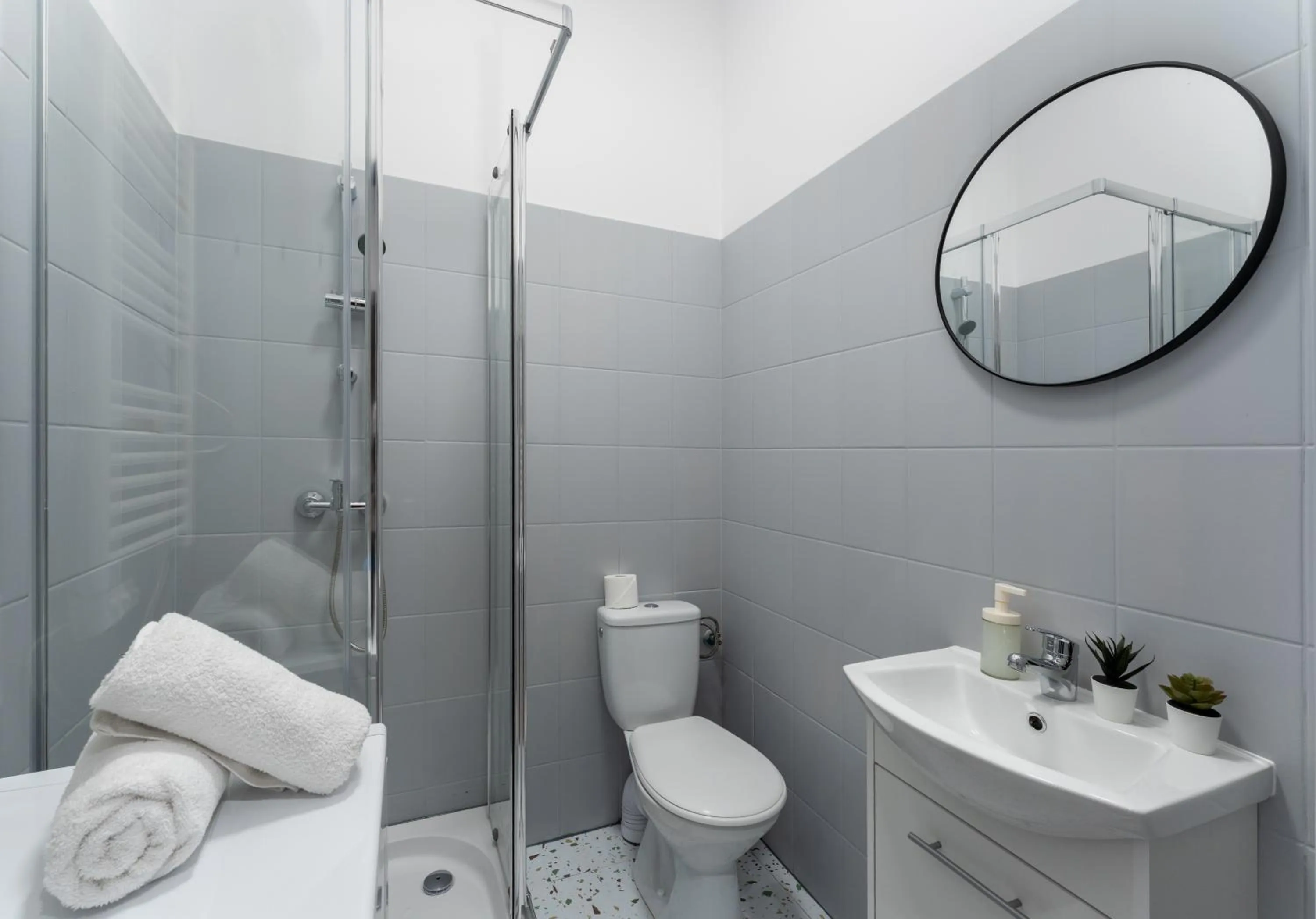Shower in Wonderful Apartments in the Center of Krakow