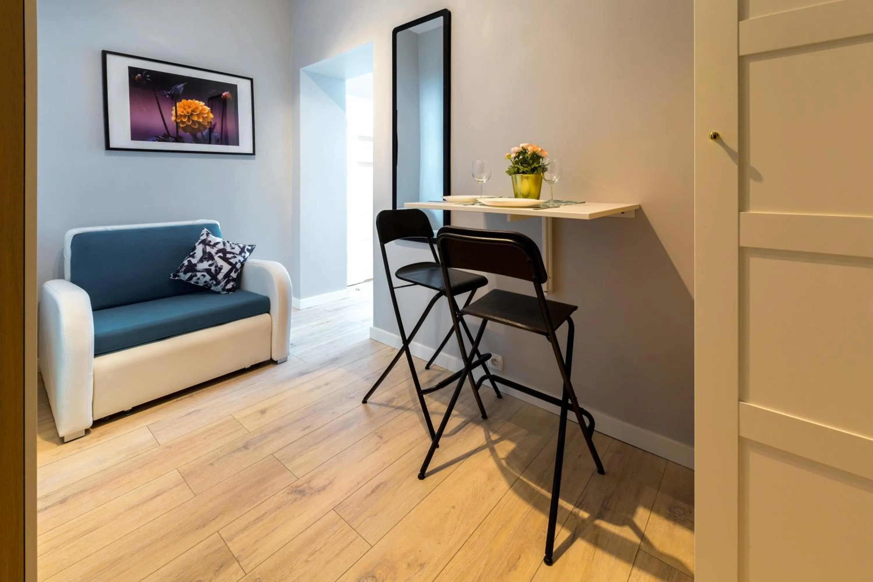 Seating area in Wonderful Apartments in the Center of Krakow