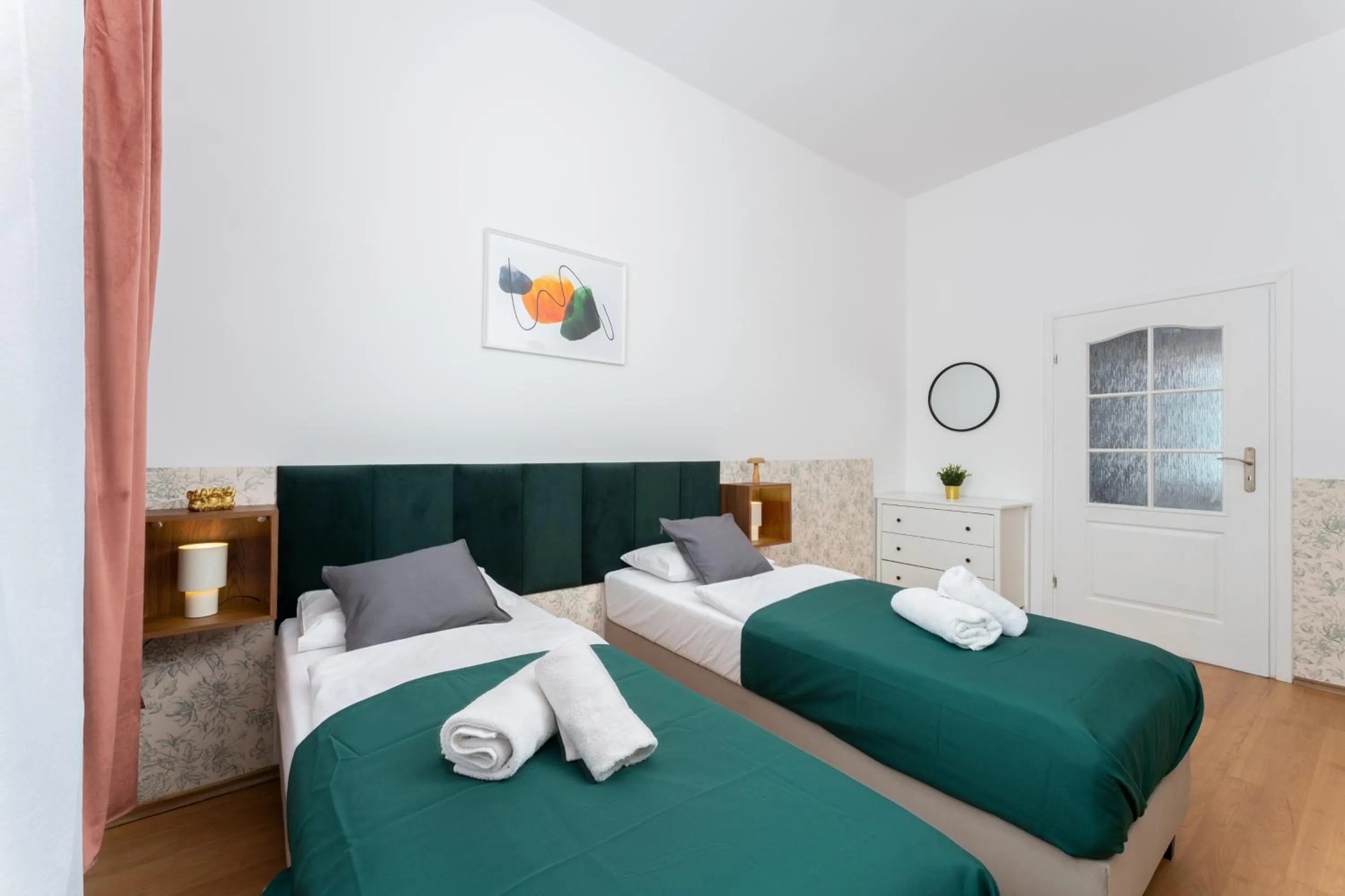 Bed in Wonderful Apartments in the Center of Krakow