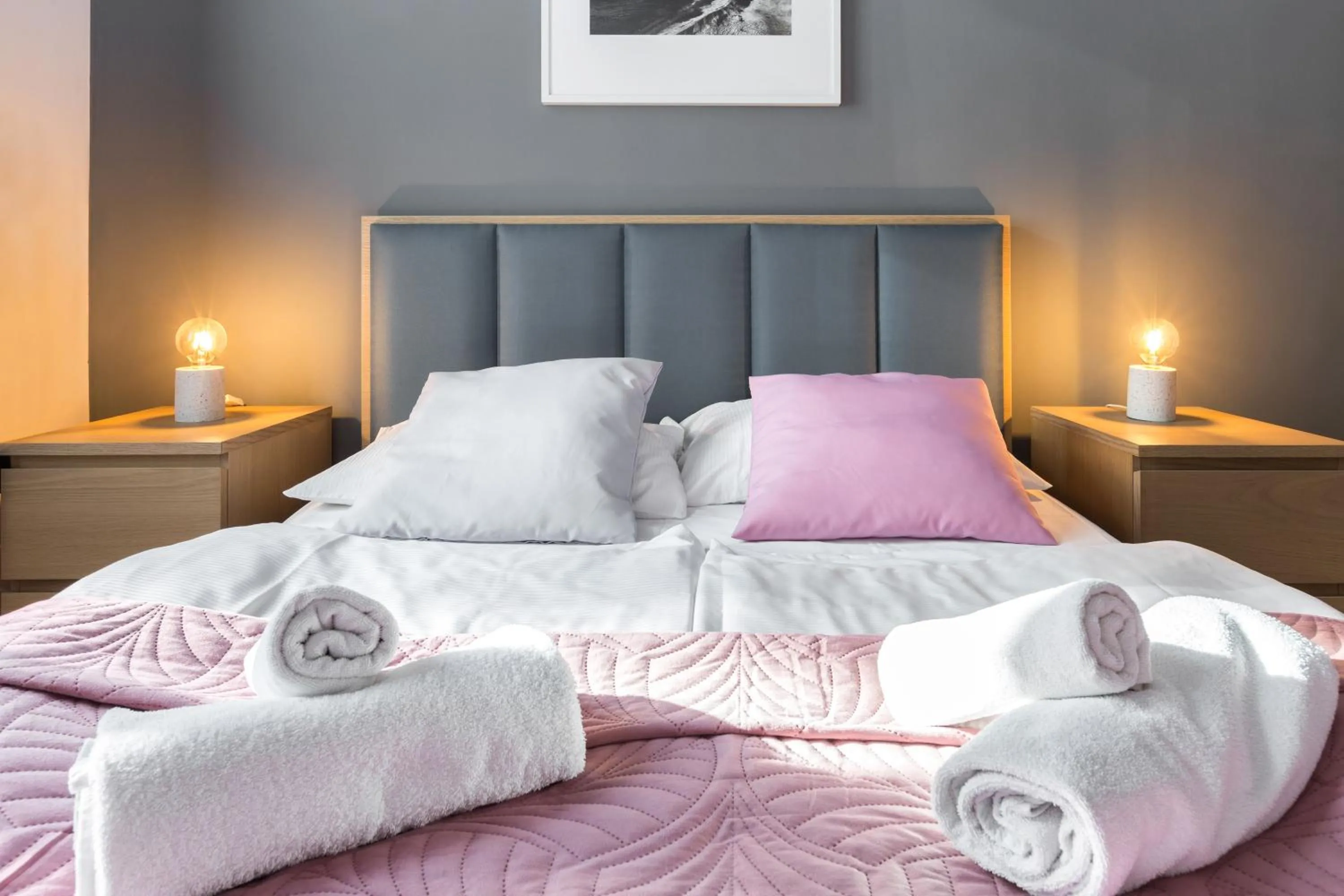 Bedroom, Bed in Wonderful Apartments in the Center of Krakow