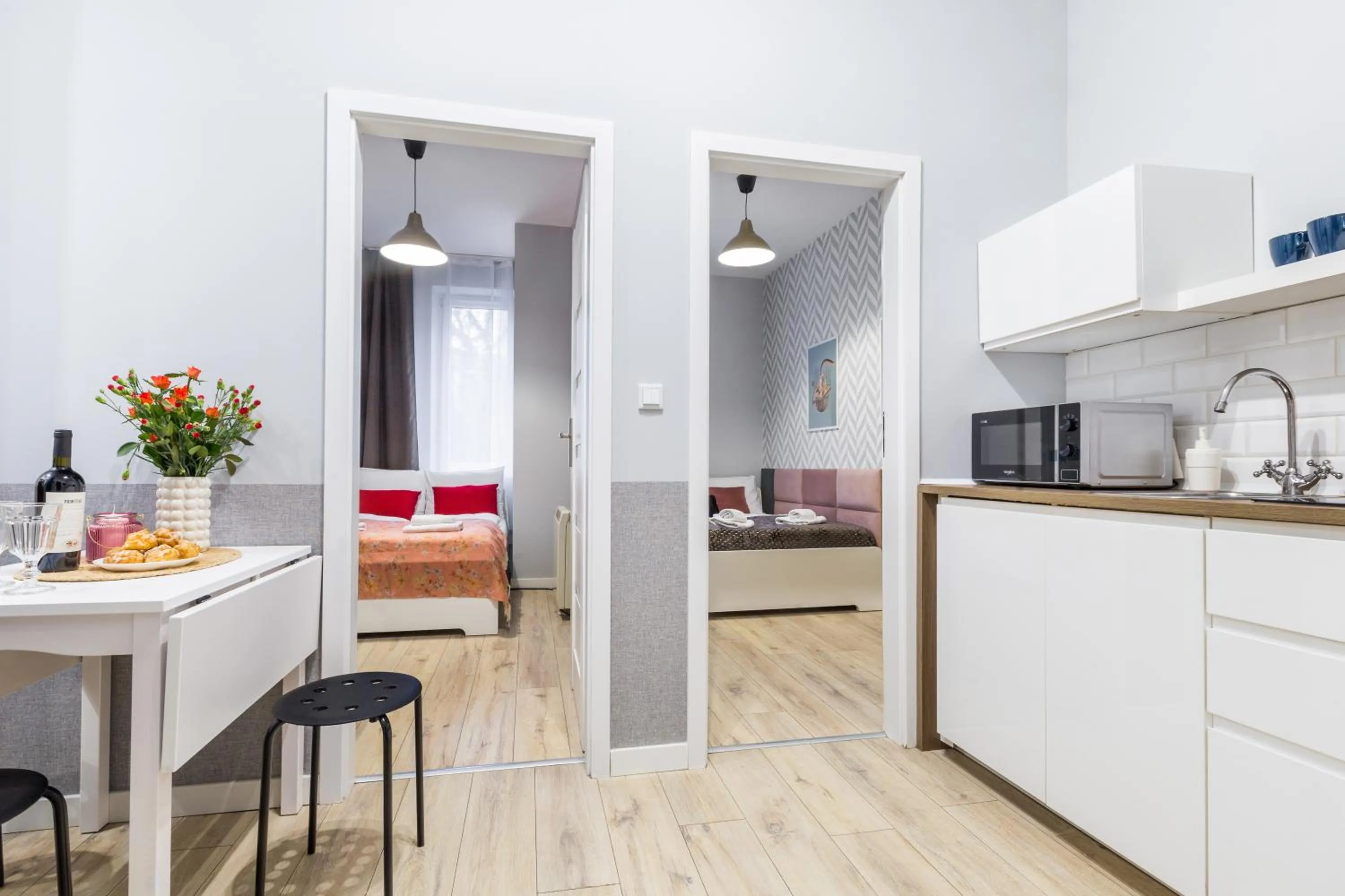 Kitchen or kitchenette in Wonderful Apartments in the Center of Krakow
