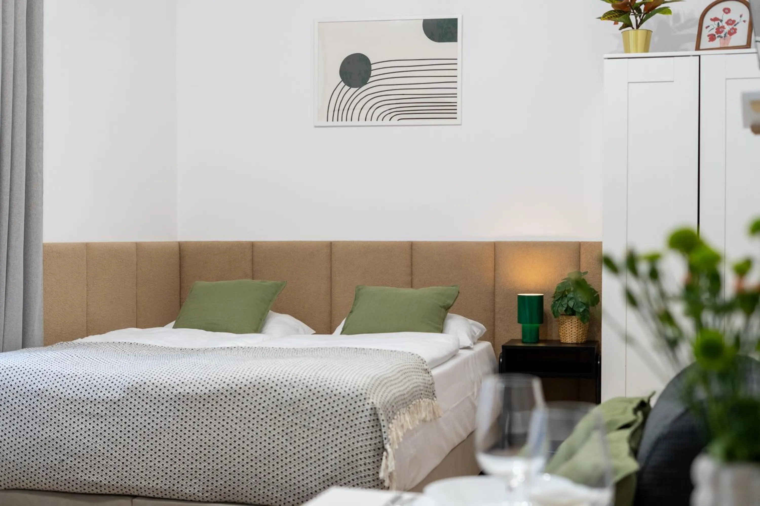 Bed in Wonderful Apartments in the Center of Krakow