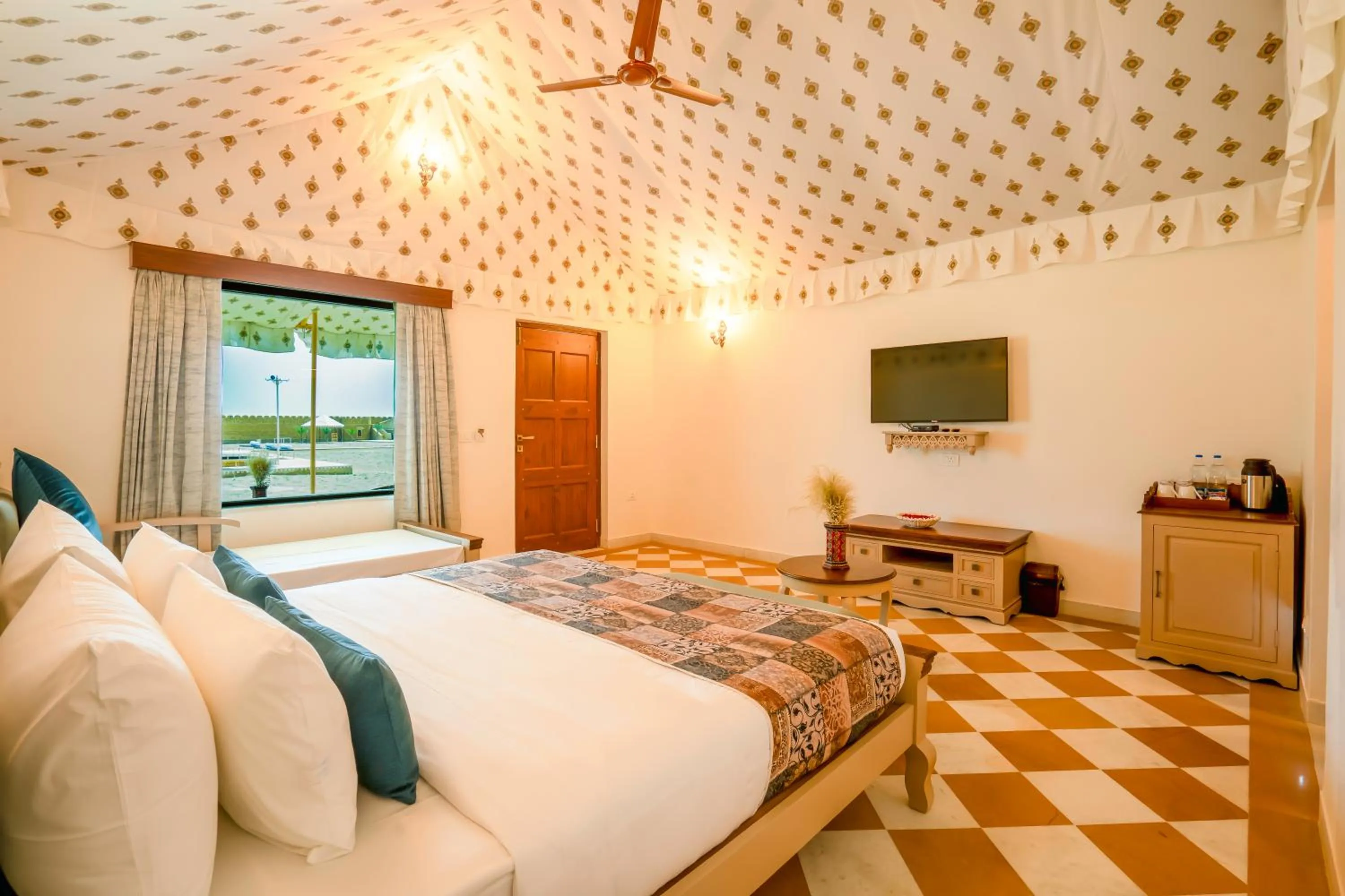 Bed in Marugarh Camp and Resort Jaisalmer