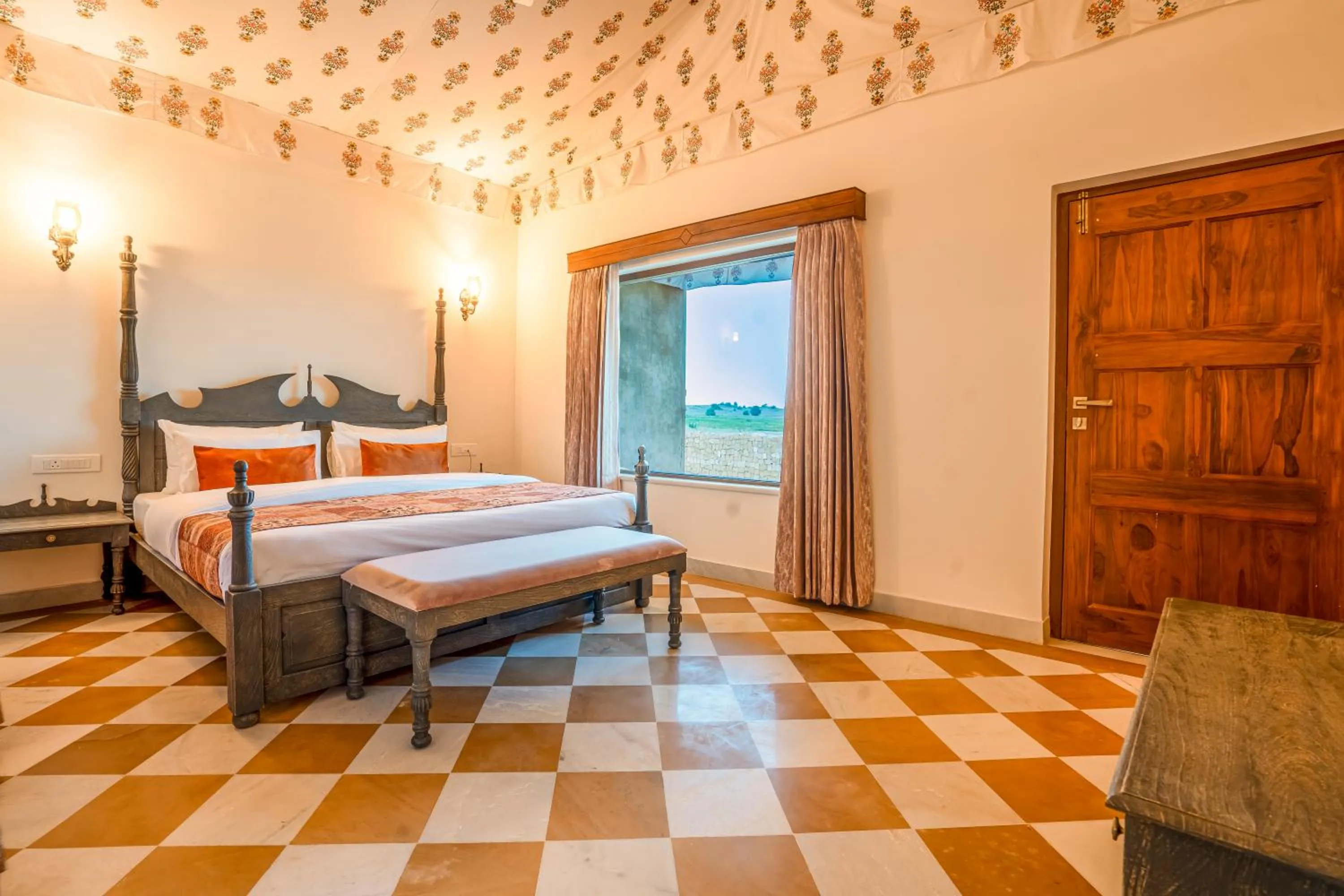 Bed in Marugarh Camp and Resort Jaisalmer