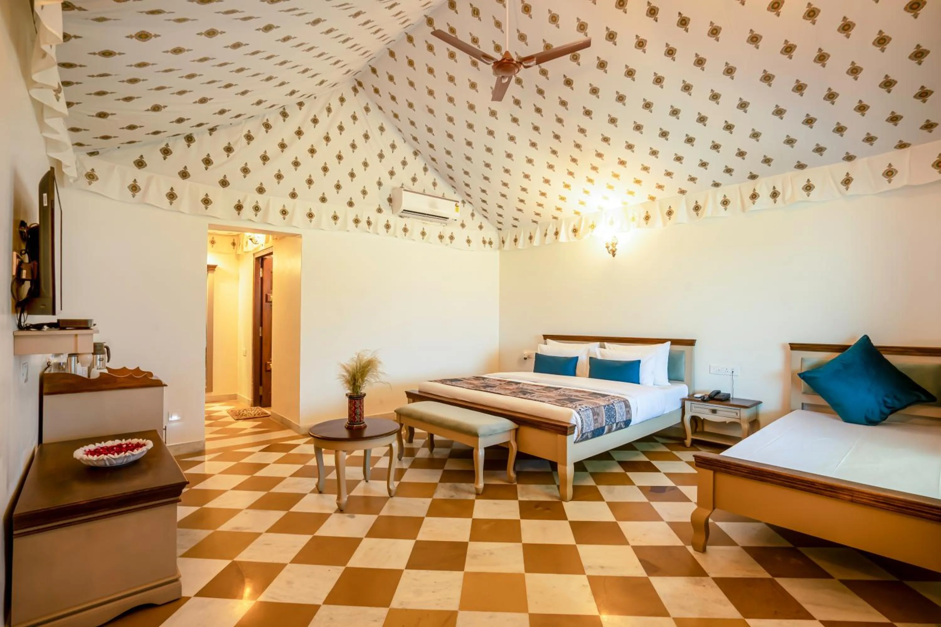 Bed in Marugarh Camp and Resort Jaisalmer