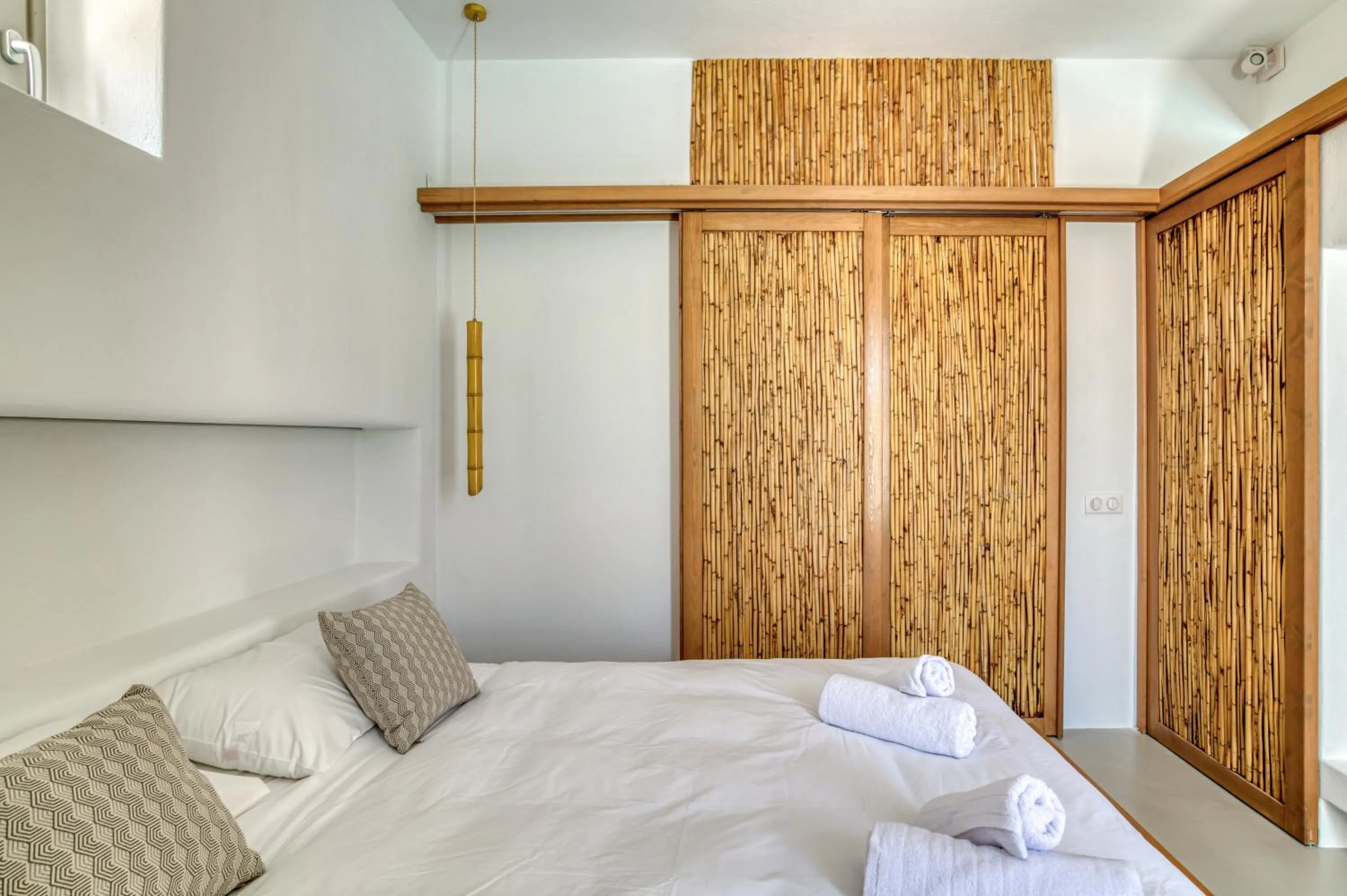 Bed in Lil Paros Luxury suites