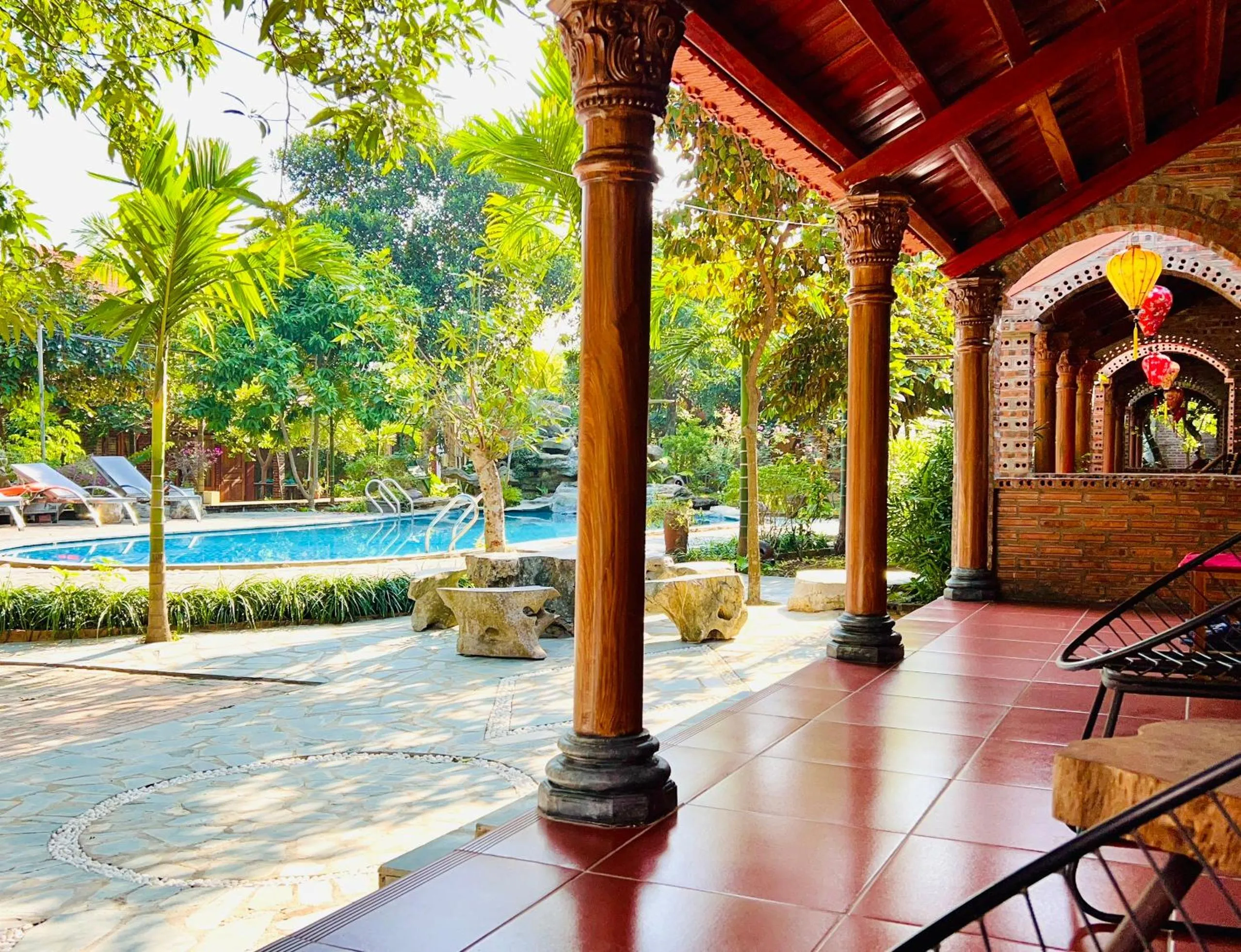 Pool view in Ninh Binh Family Homestay