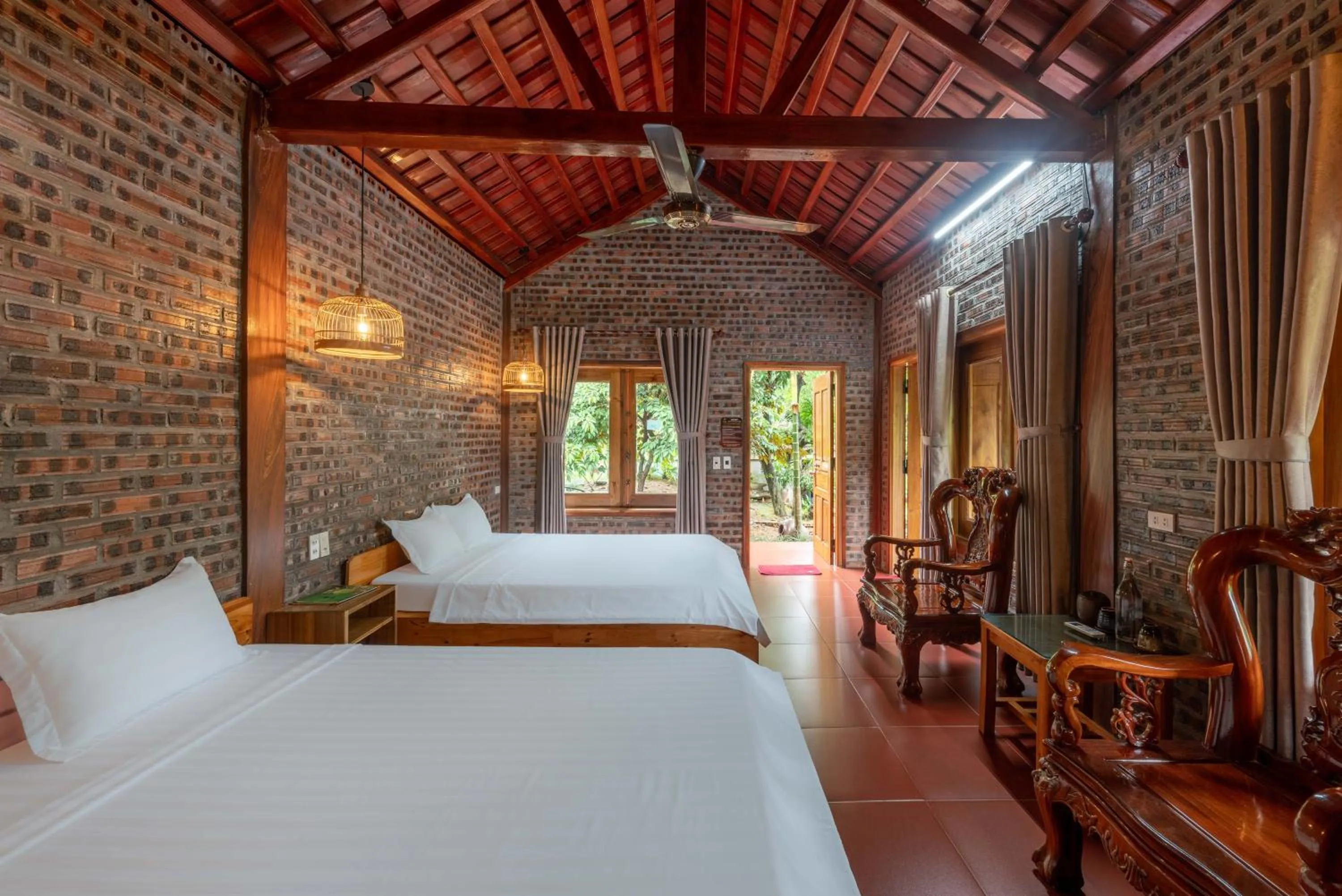 Bed in Ninh Binh Family Homestay