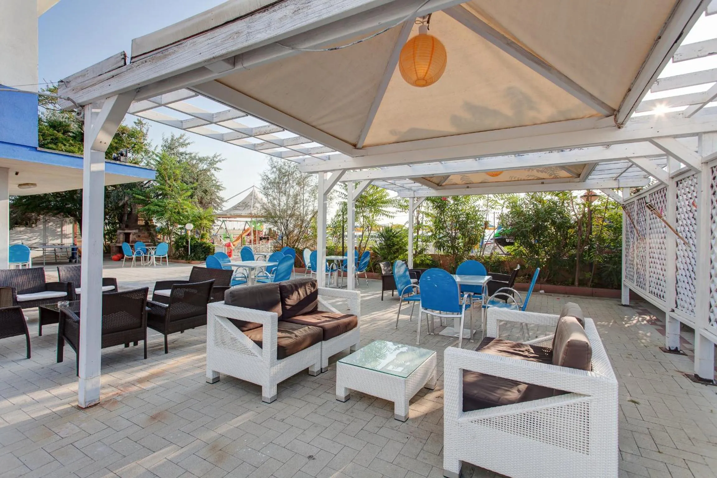 Patio in Hotel Asiago Beach