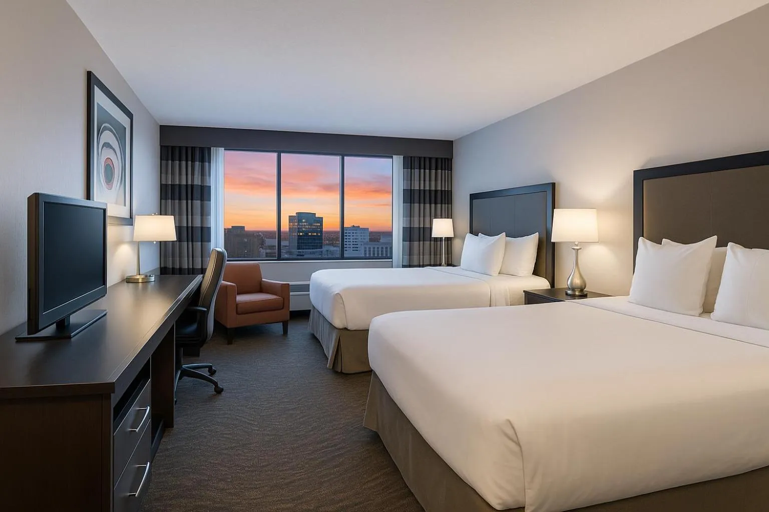 Bed in Ramada Plaza by Wyndham Regina Downtown