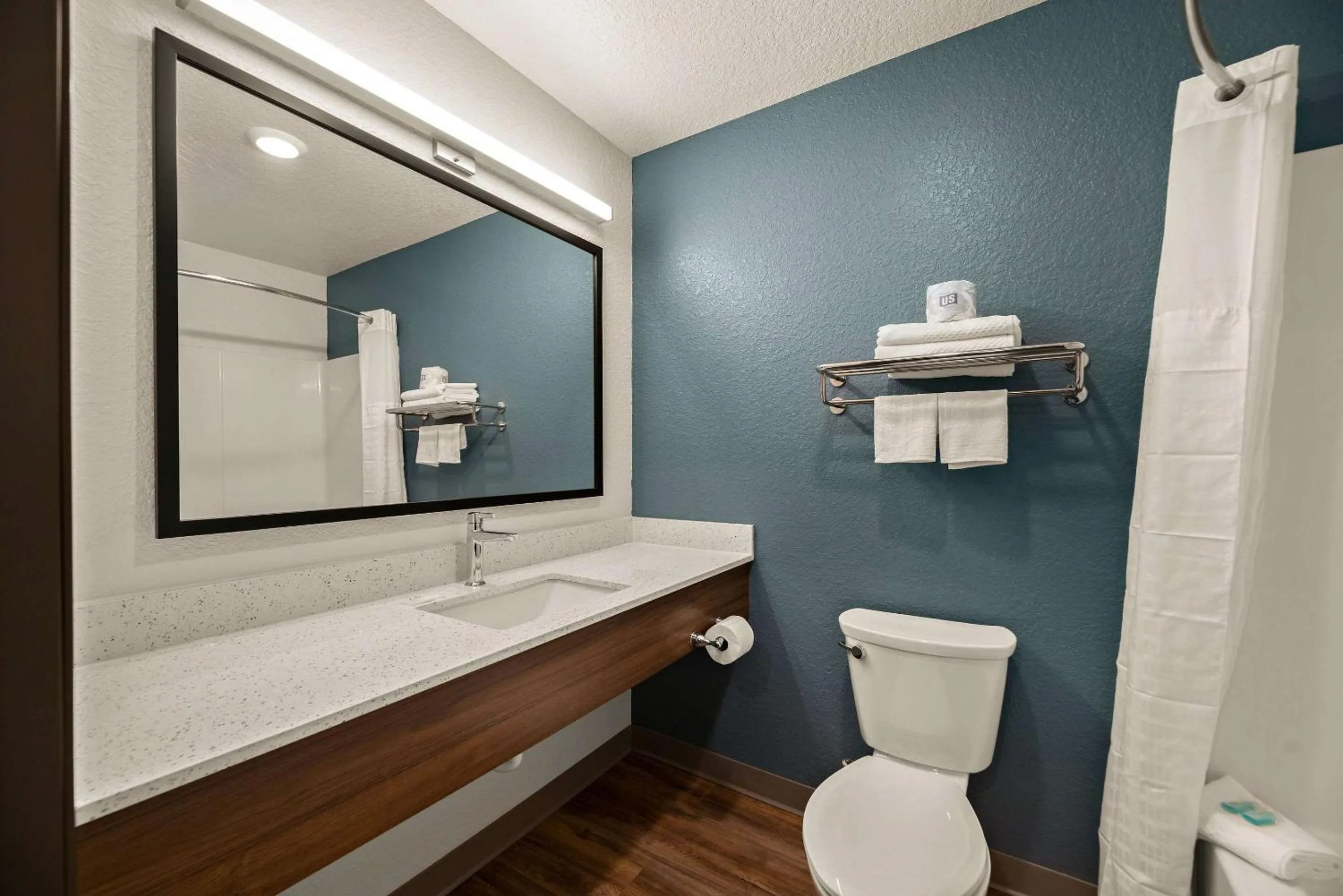 Bathroom in WoodSpring Suites Port Orange - Daytona Beach
