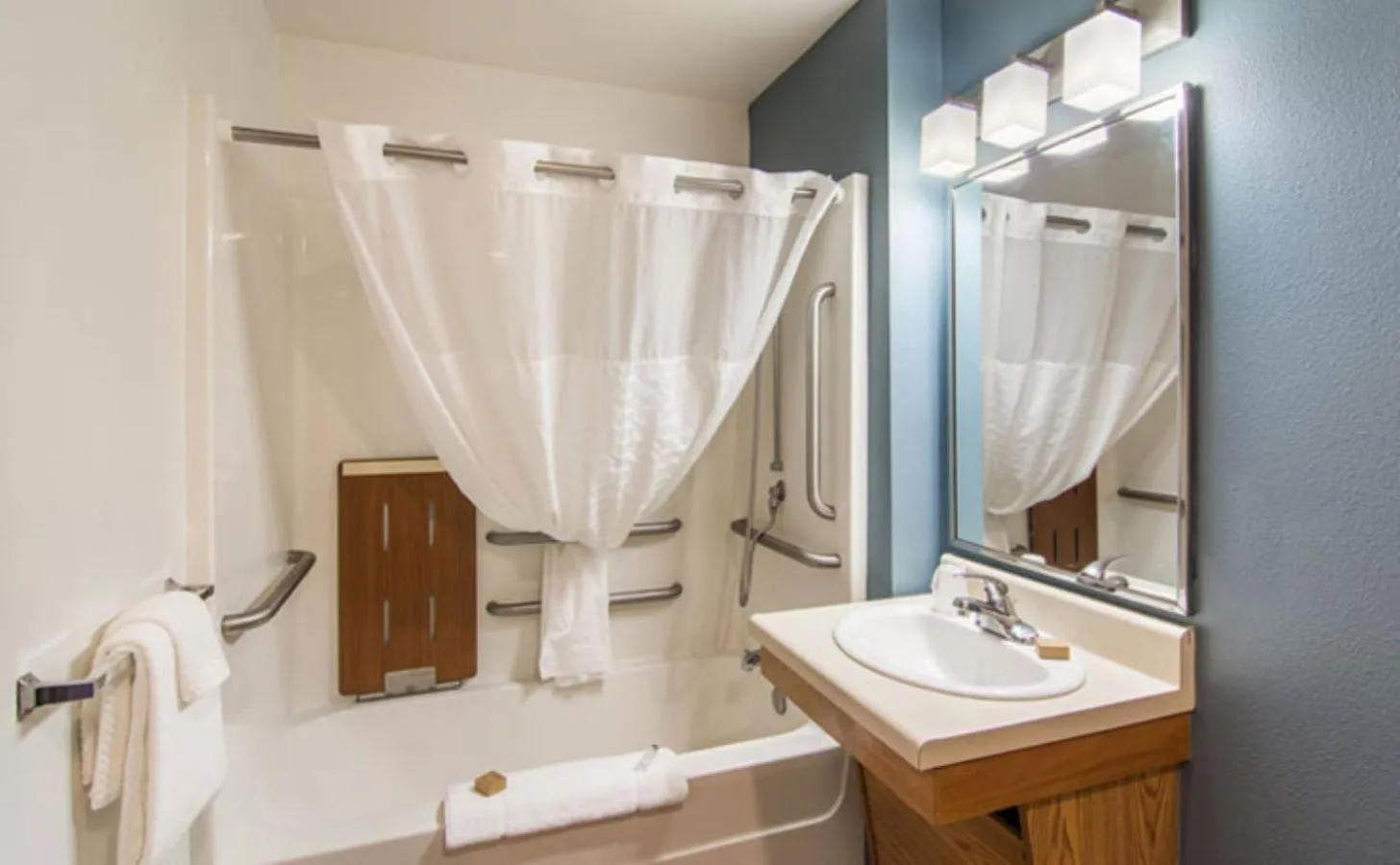 Bathroom in WoodSpring Suites Port Orange - Daytona Beach