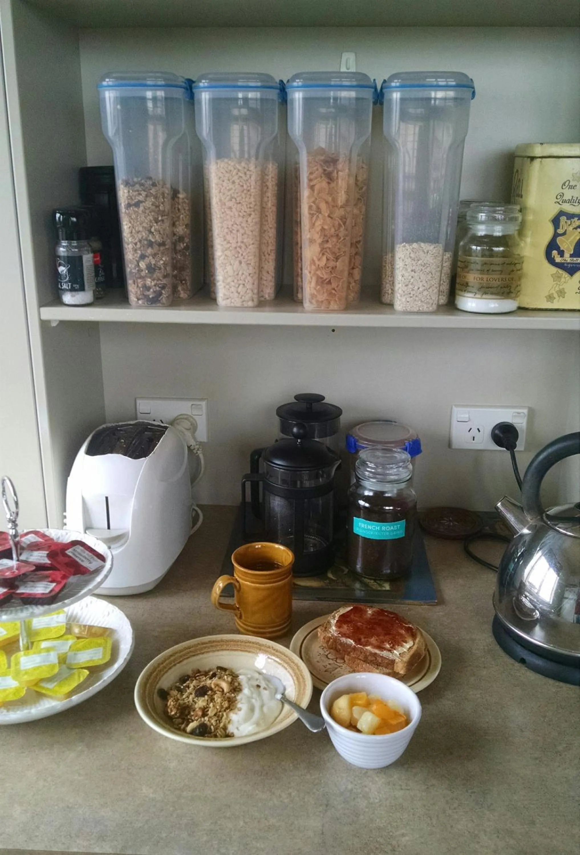 Continental breakfast in Kiwi Heritage Homestay