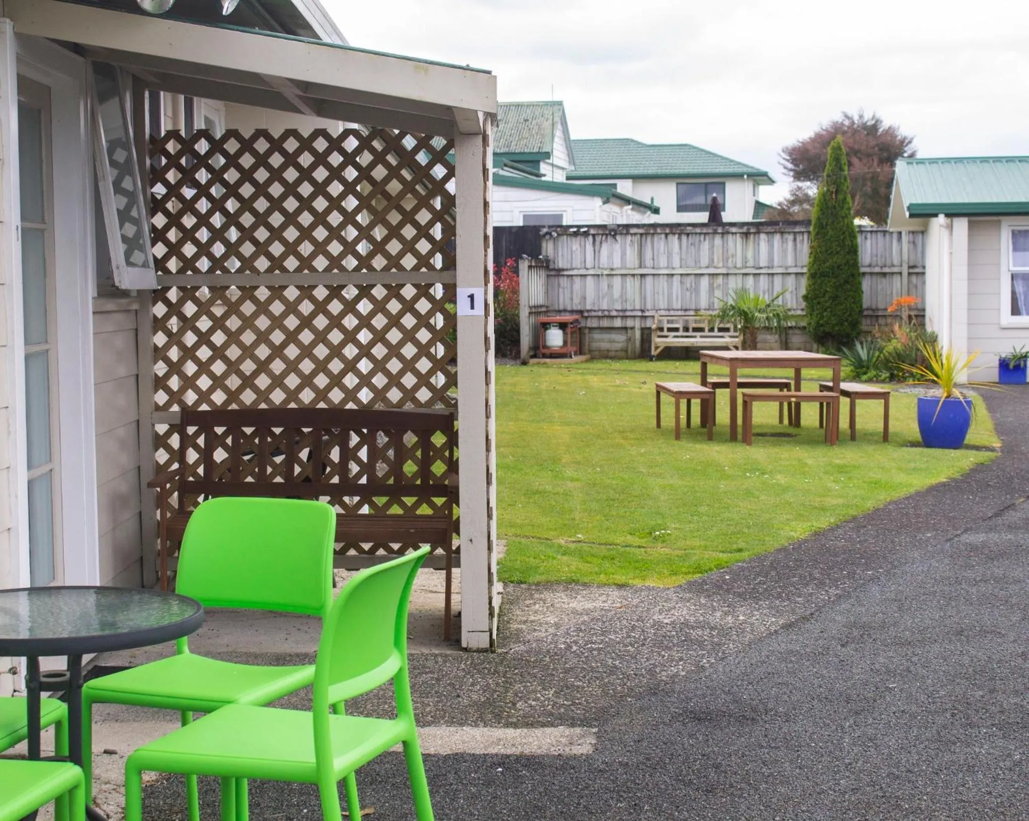 Patio in Palm Motel Waihi